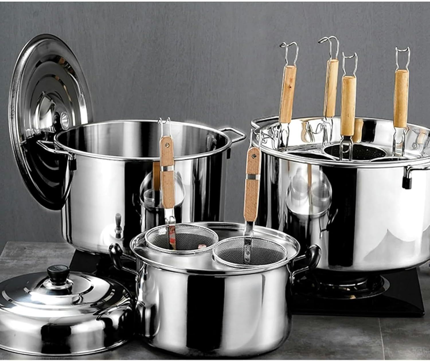 Stainless Steel Multi-Purpose Cooking Pot with Variations