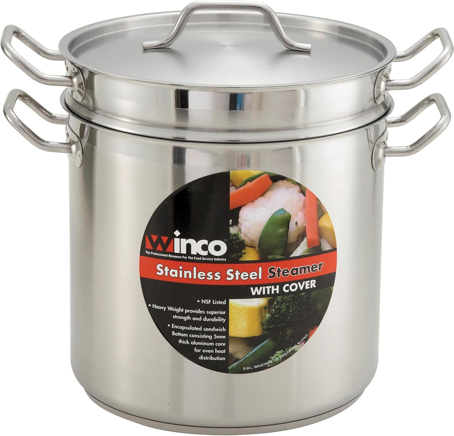 Winware 12 Quart Stainless Steamer with Cover