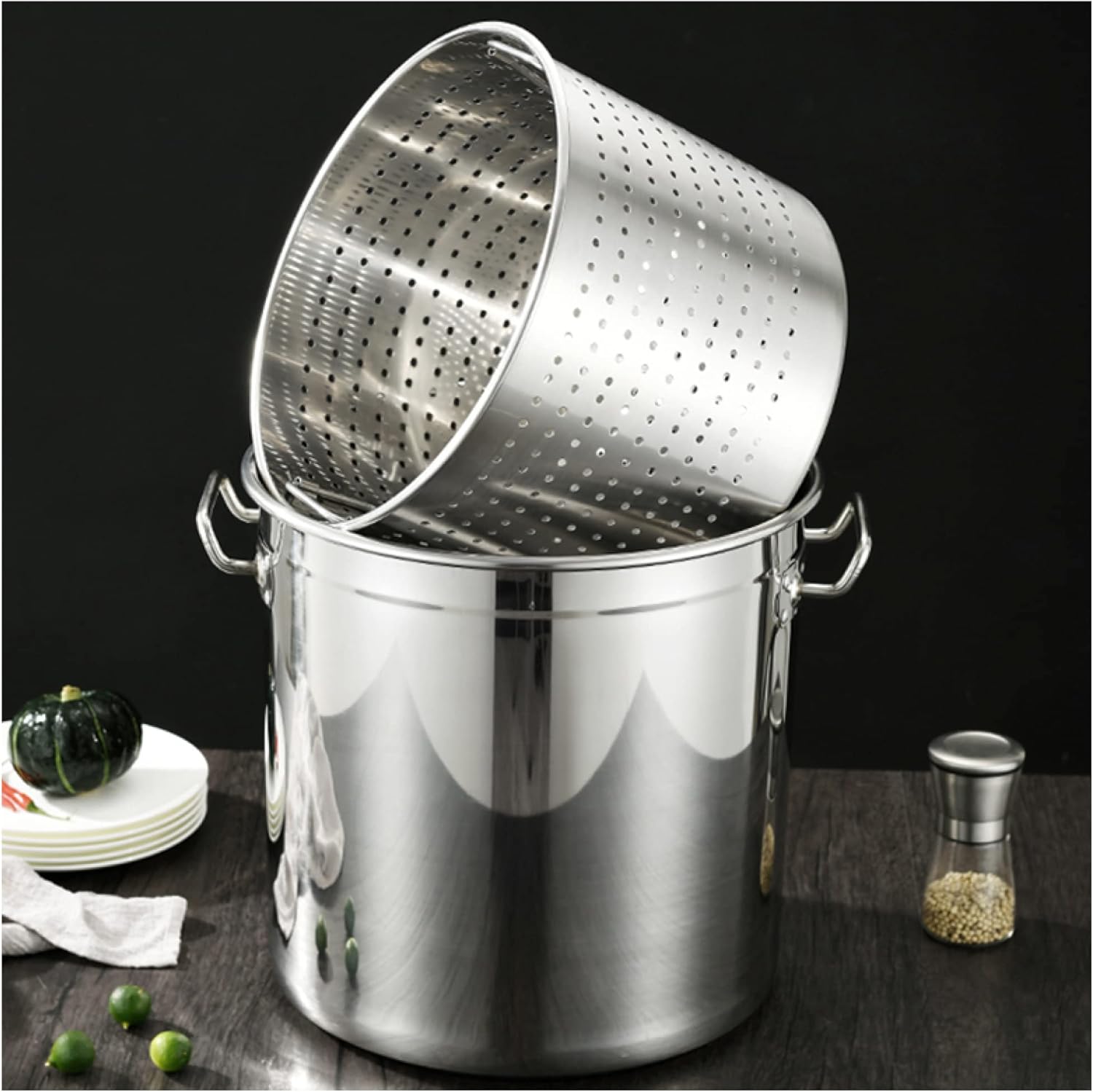 Stainless Steel Seafood Steamer Pot for BoilTamalate or Fry