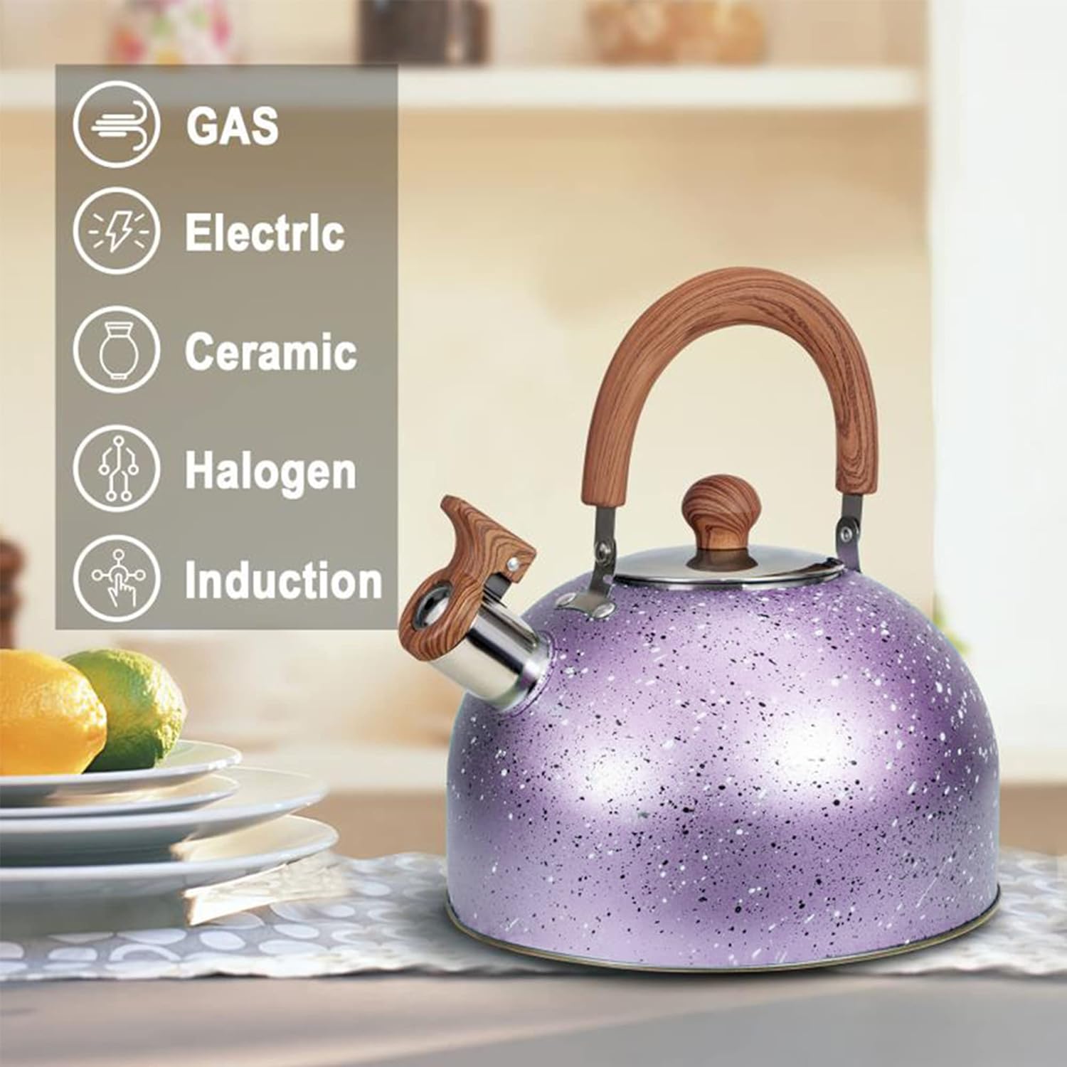 Sturdy Whistling Design Premium Stainless Steel Tea Kettle for Home Use