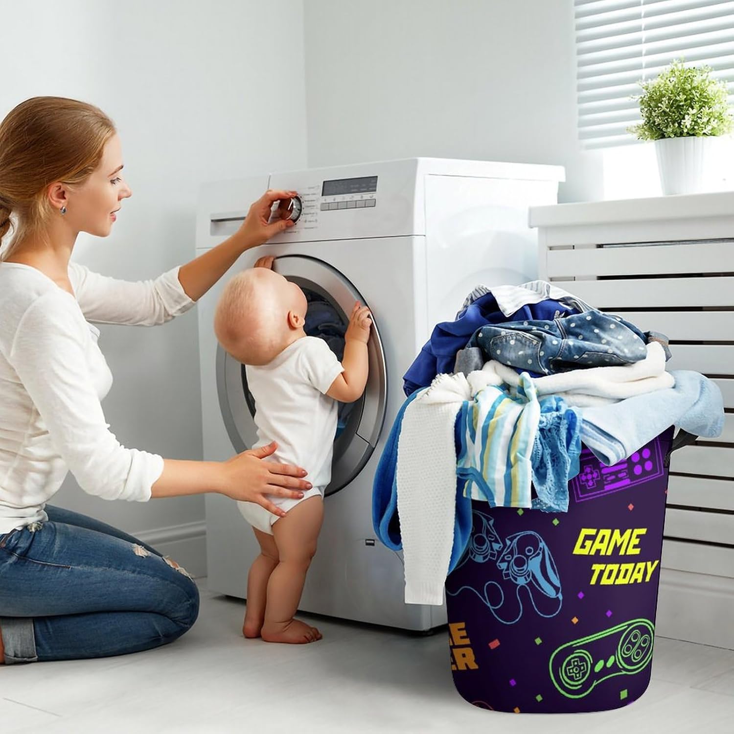Game Seamoose Patterned Storage Basket for Kids and Adults