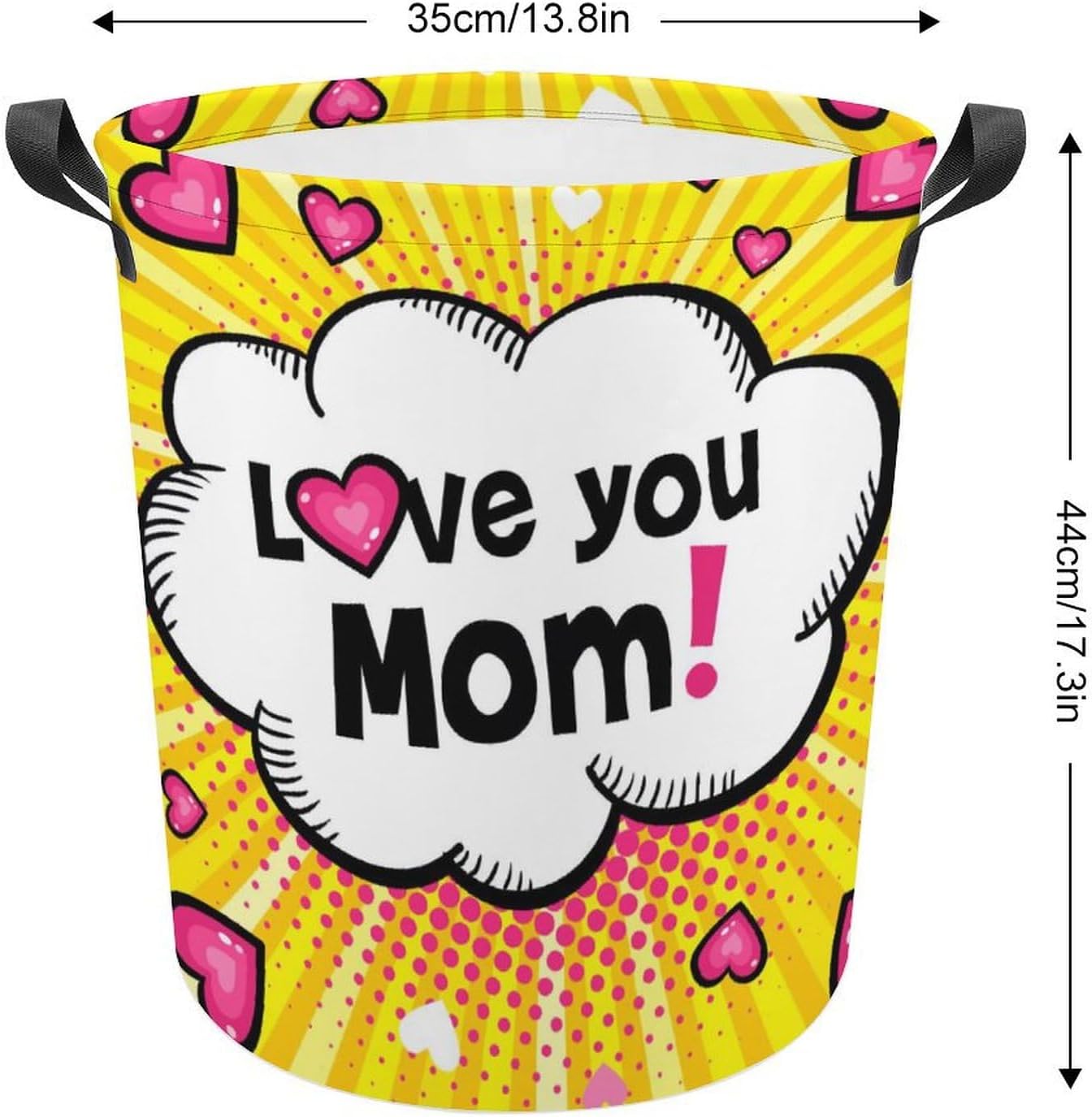 Love You Mom Collapsible Laundry Basket