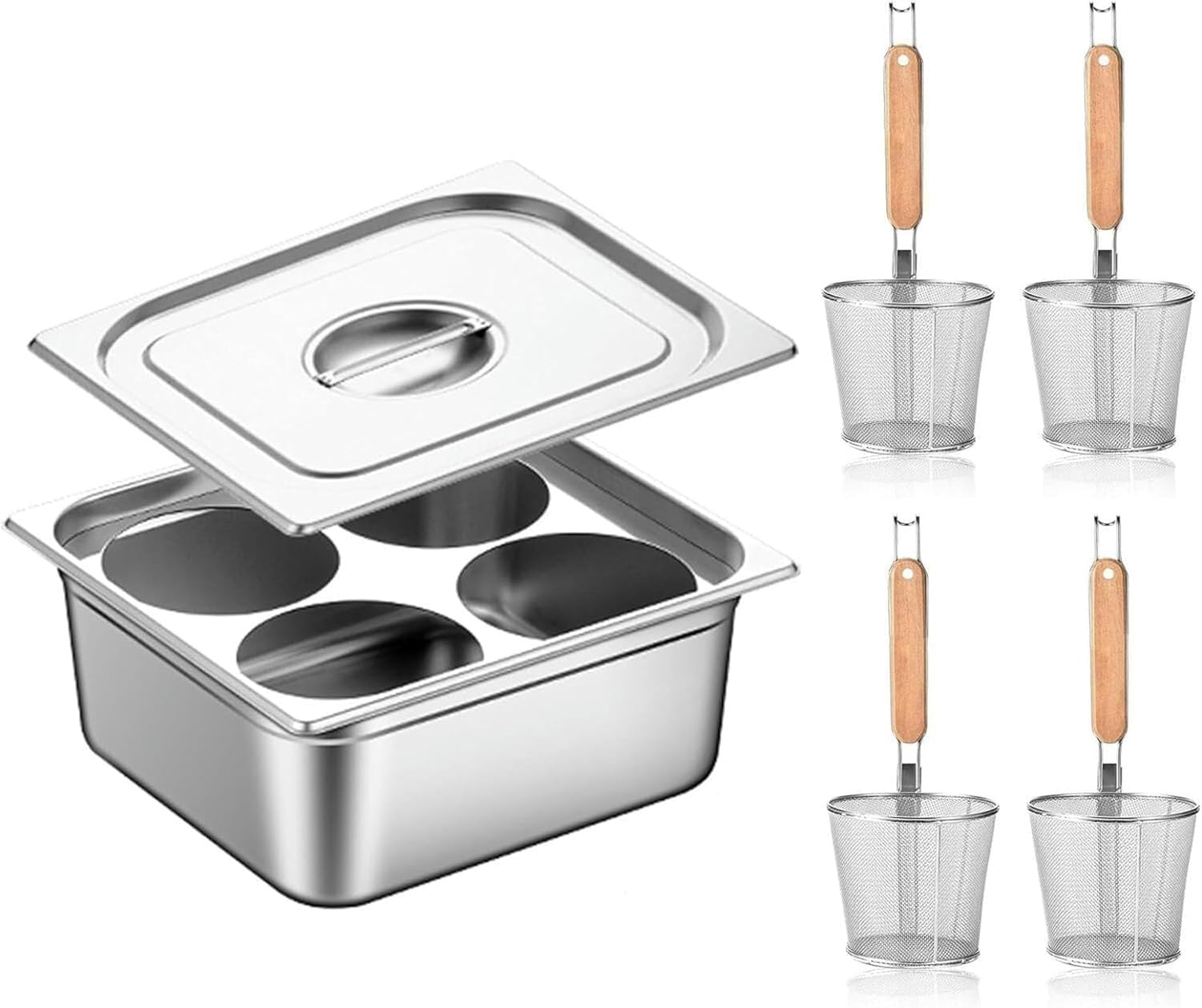 AttreX 4-Hole Pasta Cooker Set