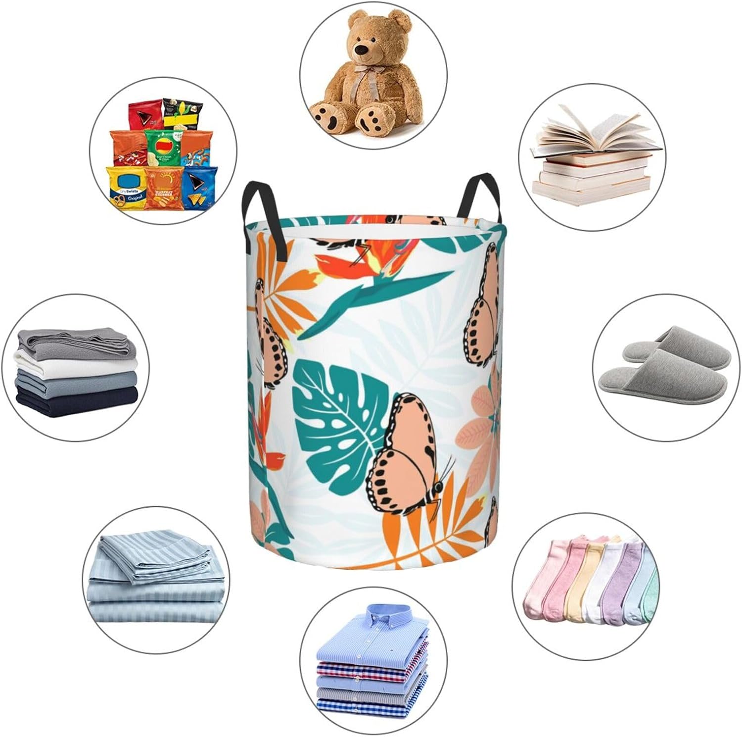 Collapsible Laundry Hamper with Handles
