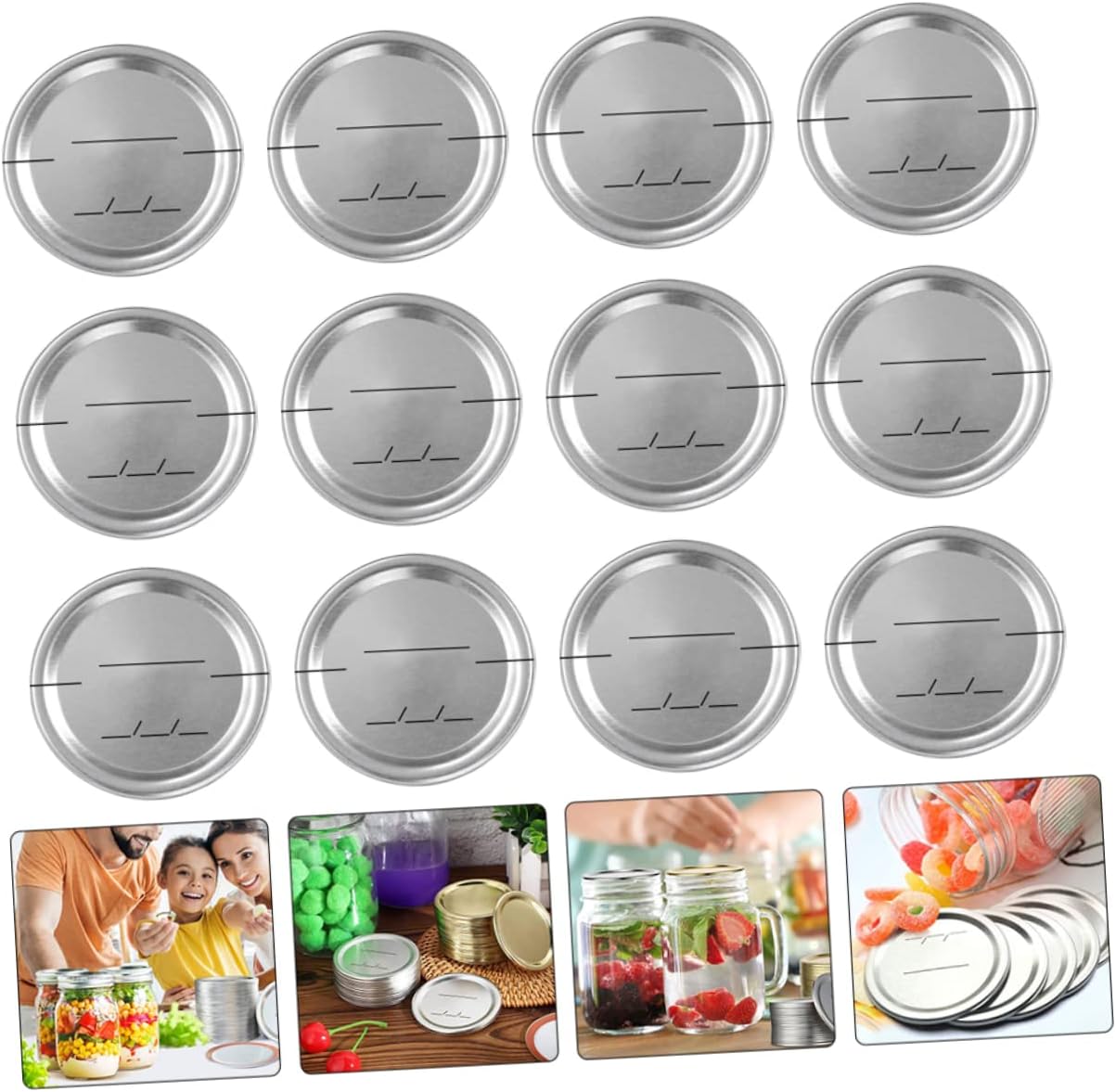 30 Mason Jar Lids Set Elegant Canning Covers for Your Mason Jars