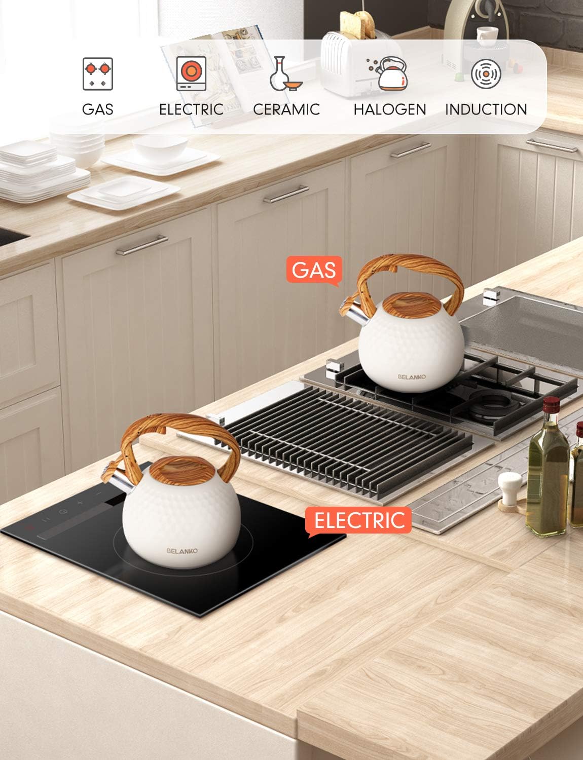 Stainless Steel Tea Kettle Effortlessly Boils 27 Quart
