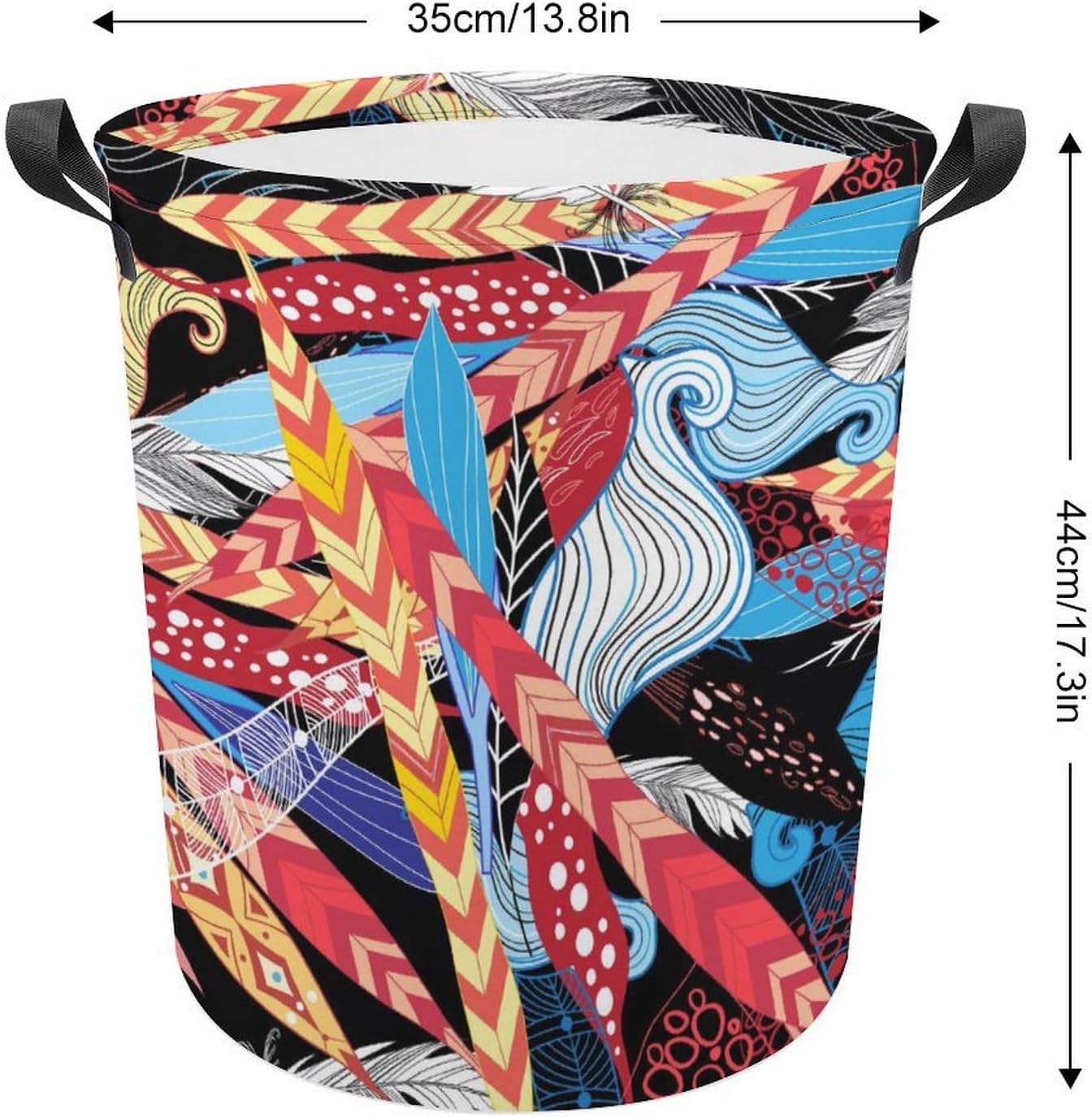 Leaves Feathers Vintage Laundry Hamper