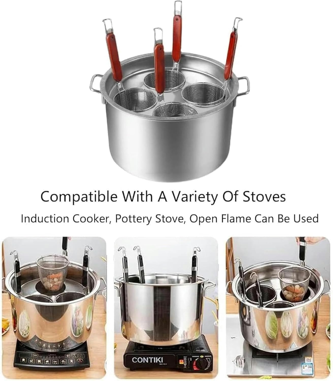Stainless Steel-effects Pasta Cooker