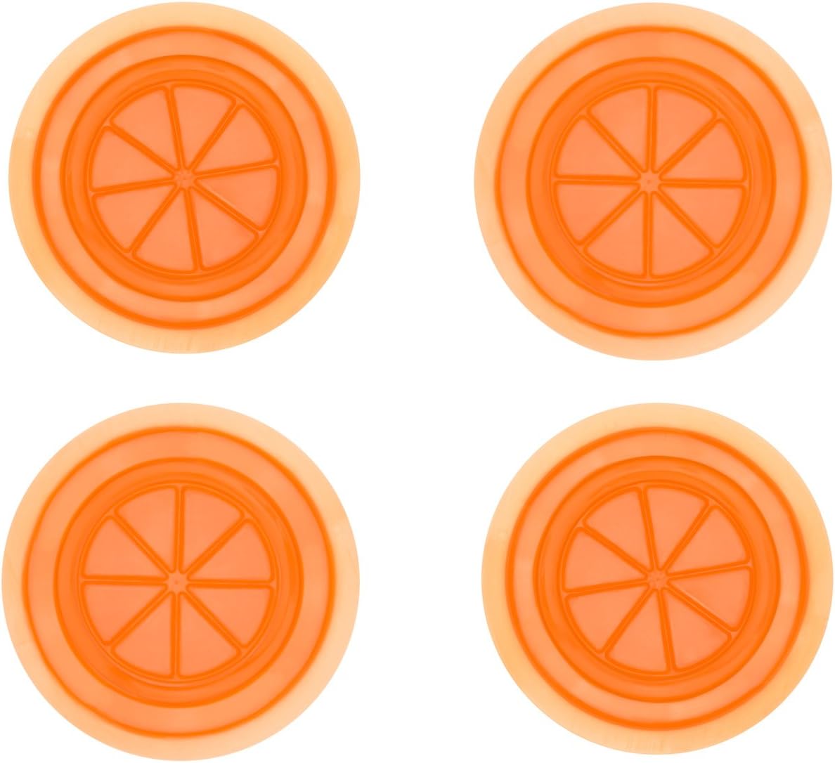 Jarware Orange JellyLid Set for Mason Jars Durable BPA Free