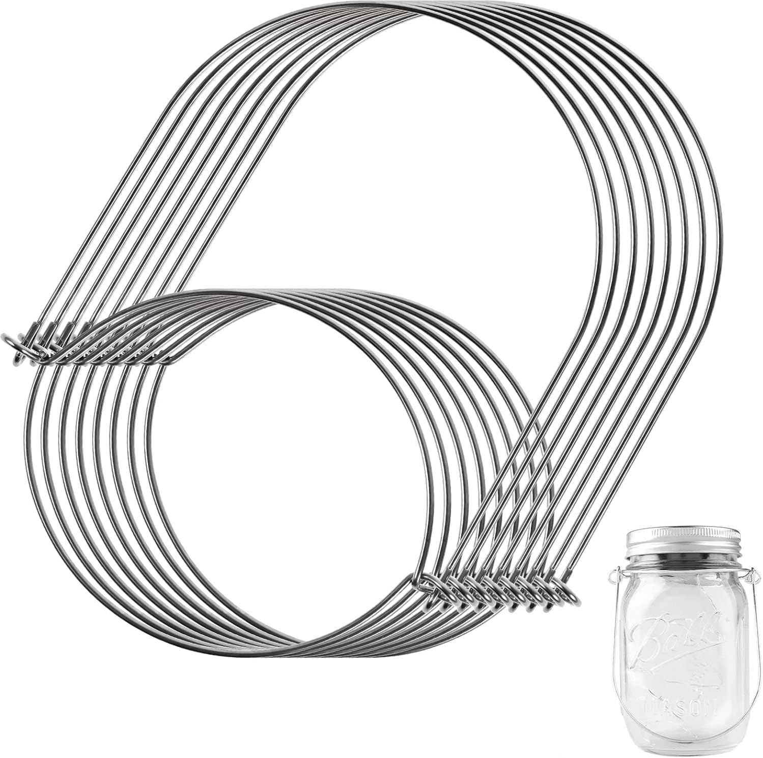 Premium Stainless Steel Mason Jar Wire Hangers Hanging Cables for Mason Jars