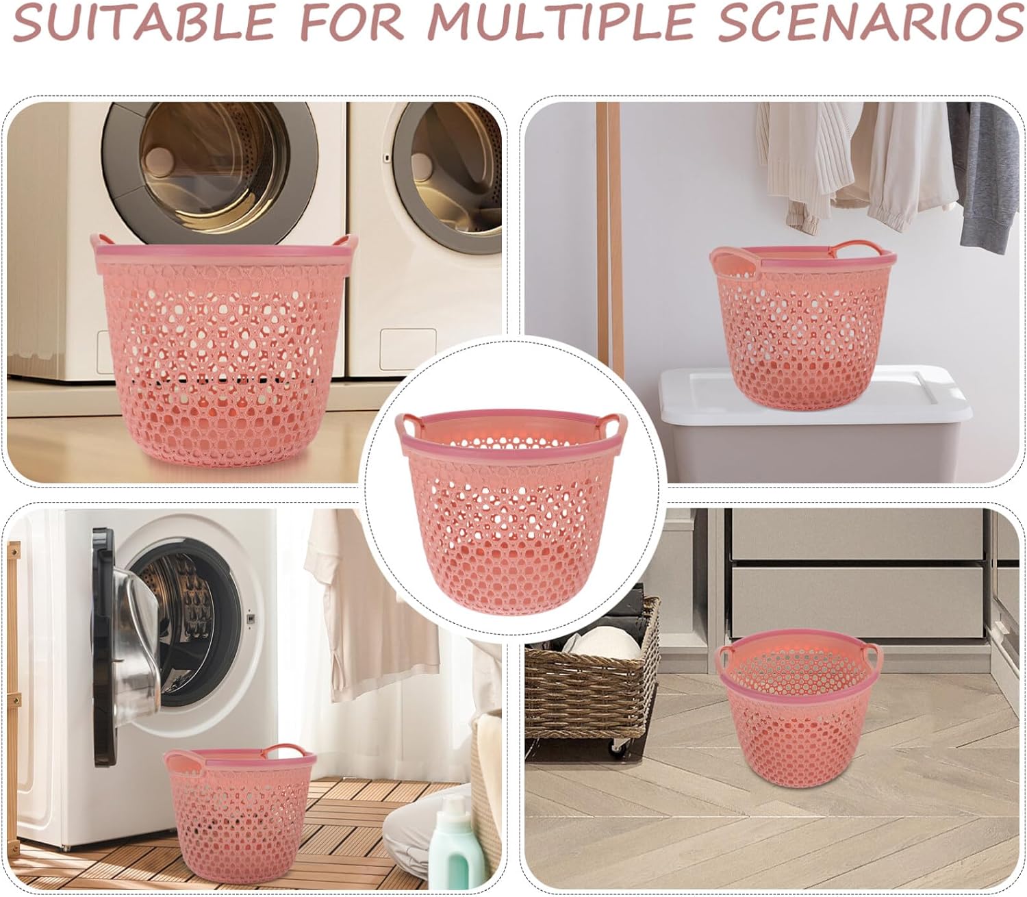 Alipis Foldable Laundry Basket with Carry Handles