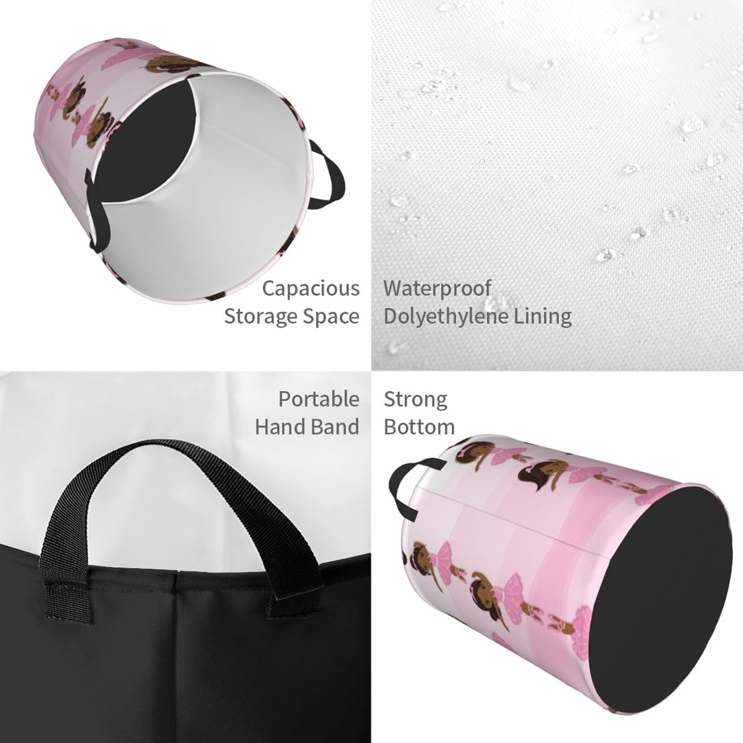 Gbuzozie Cute Laundry Hamper with Two Sizes and Handles