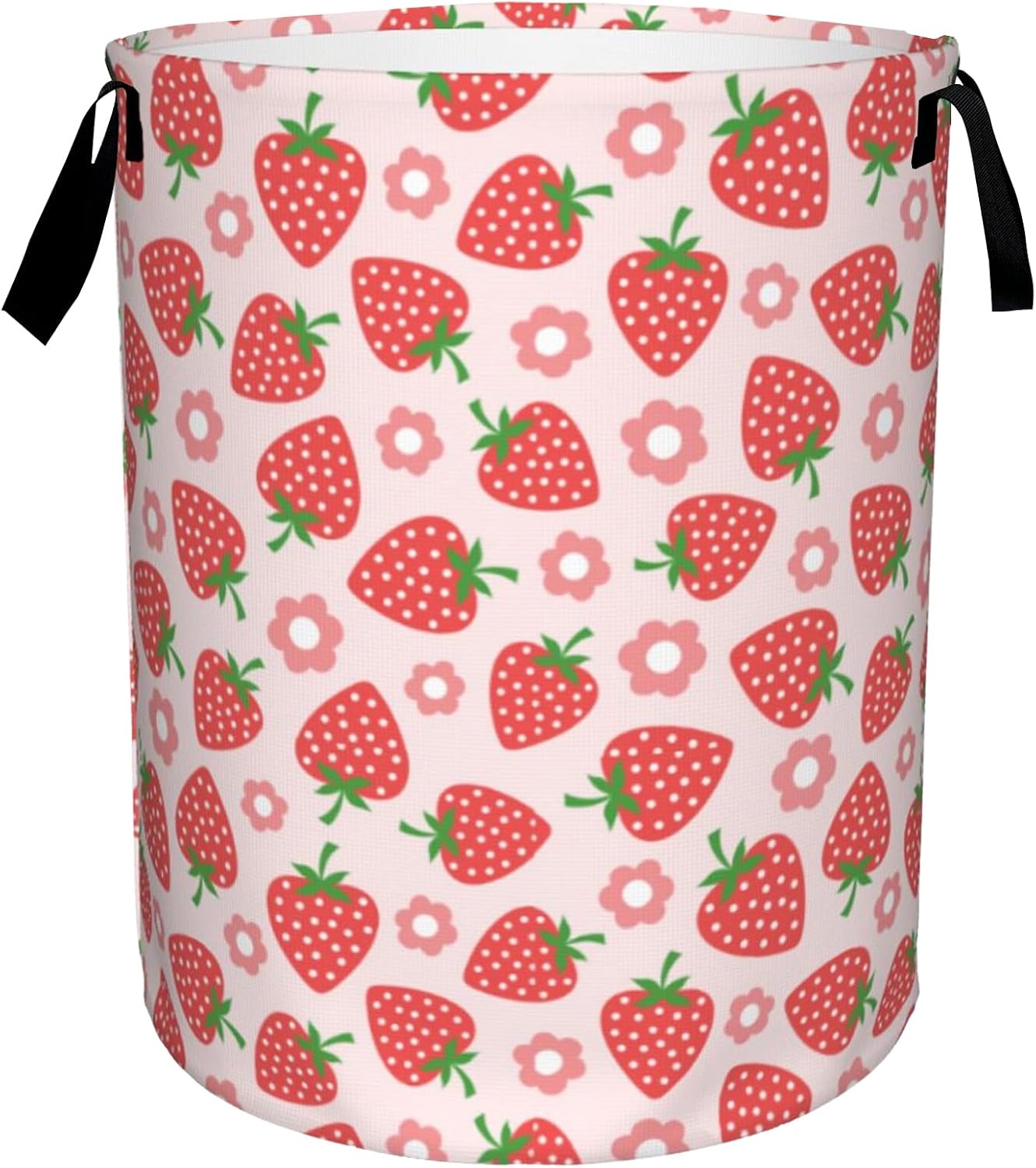 Pink Strawberry Large Storage Basket