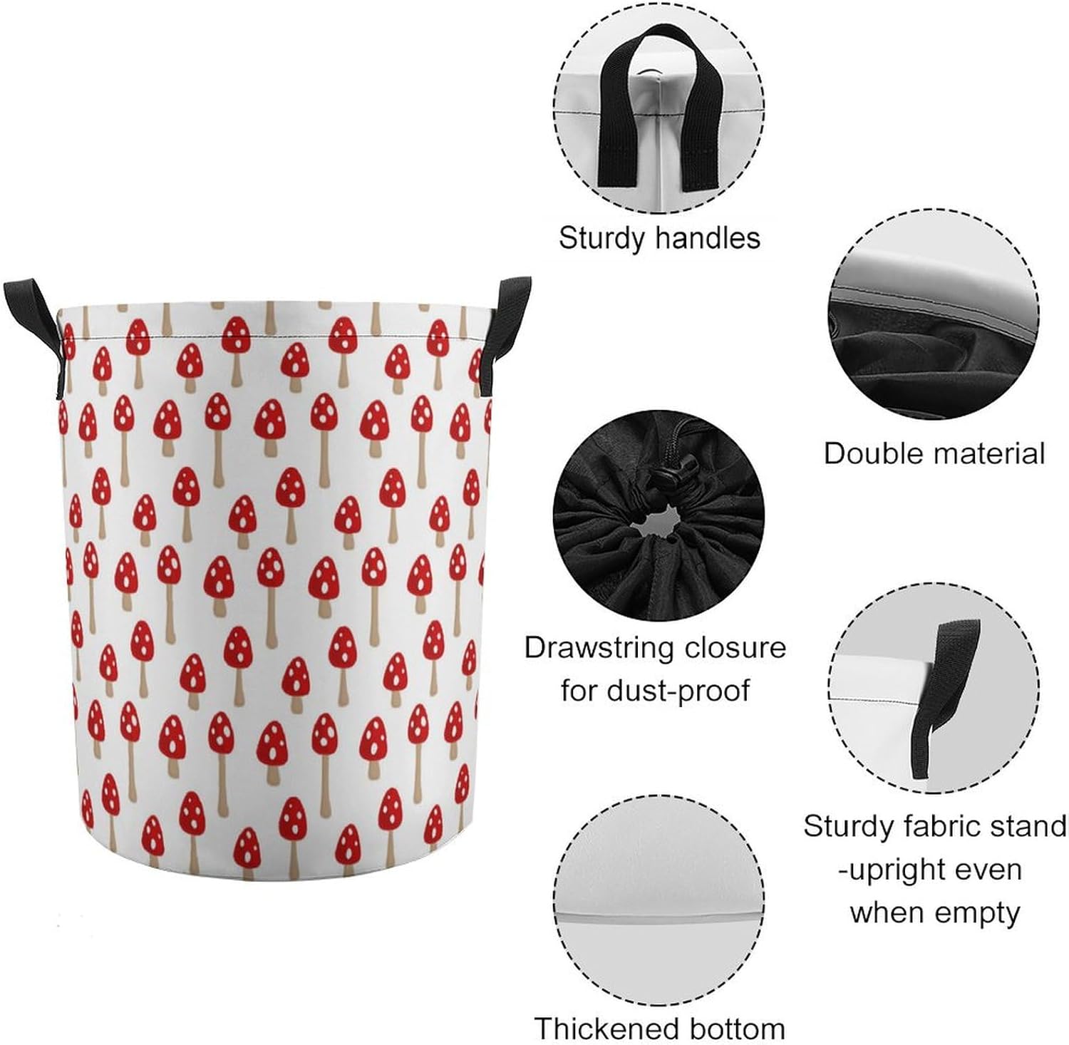 Collapsible Laundry Hamper - Durable Dustproof Space-Saving Storage