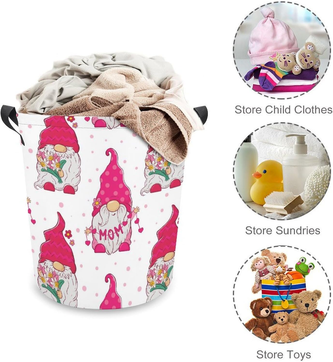 MEIKKO Collapsible Laundry Hamper for Family Storage