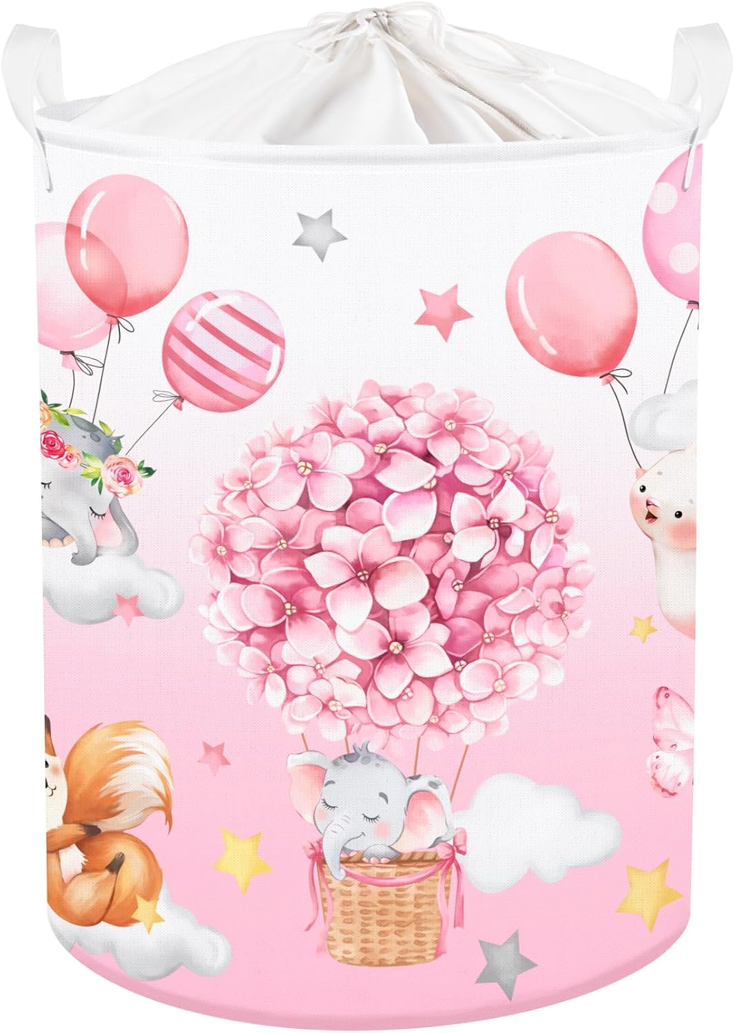Clastyle Pink Balloon Animal Storage Basket