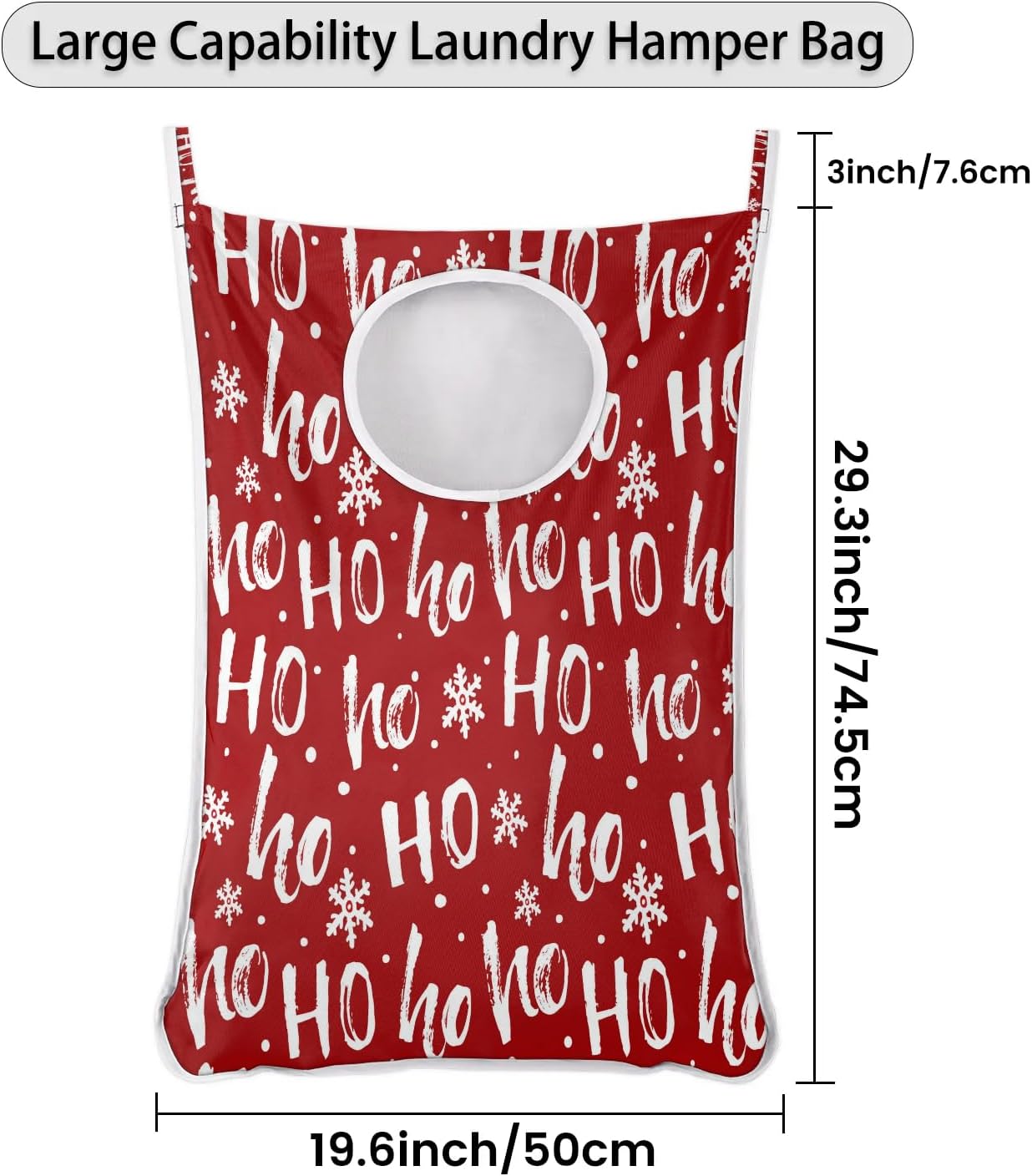 Festive Hanging Laundry Hamper for Space-Saving Storage