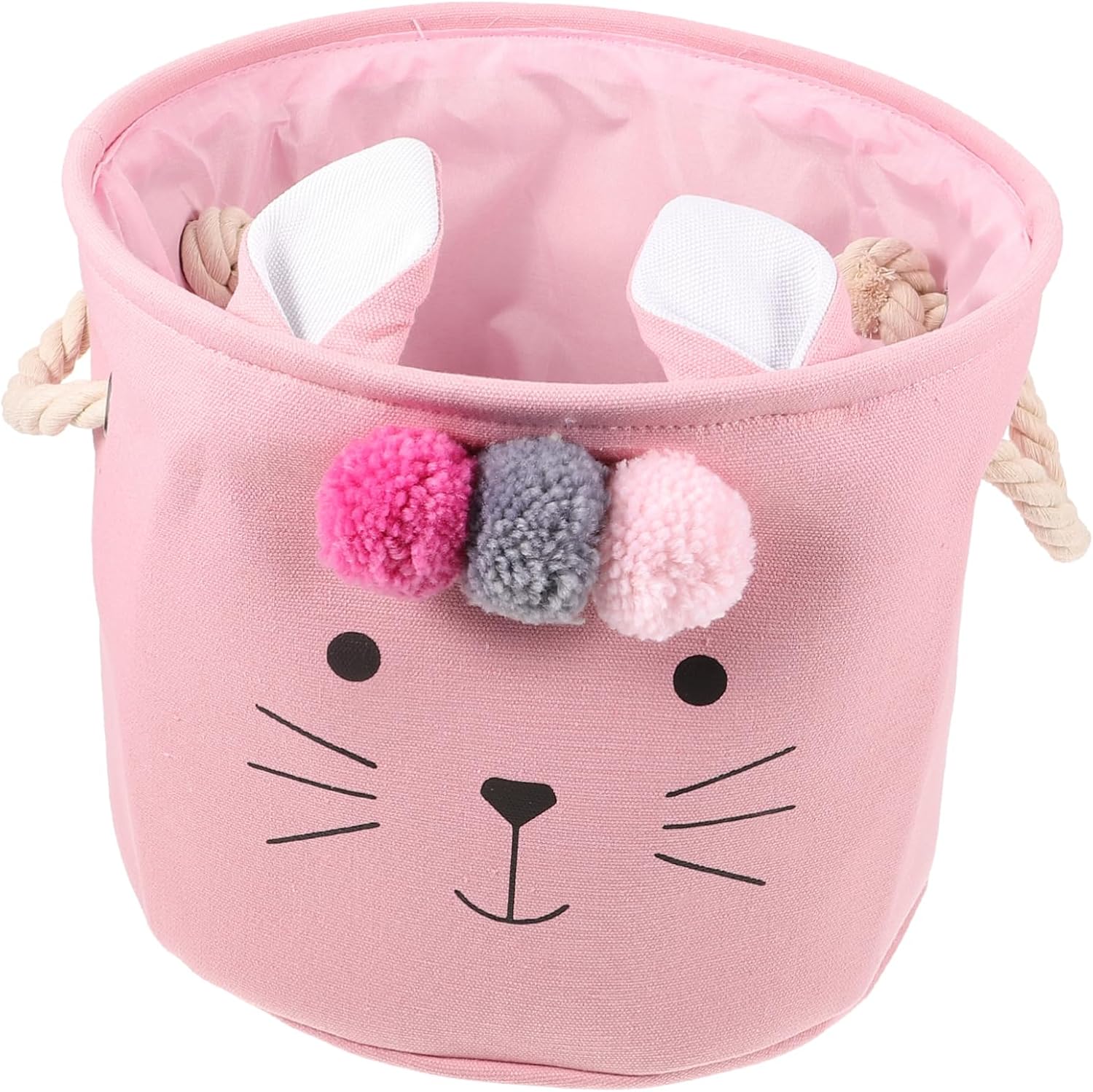Yardenfun Baby Laundry Hamper with Handle Collapsible Storage Basket for Nursery