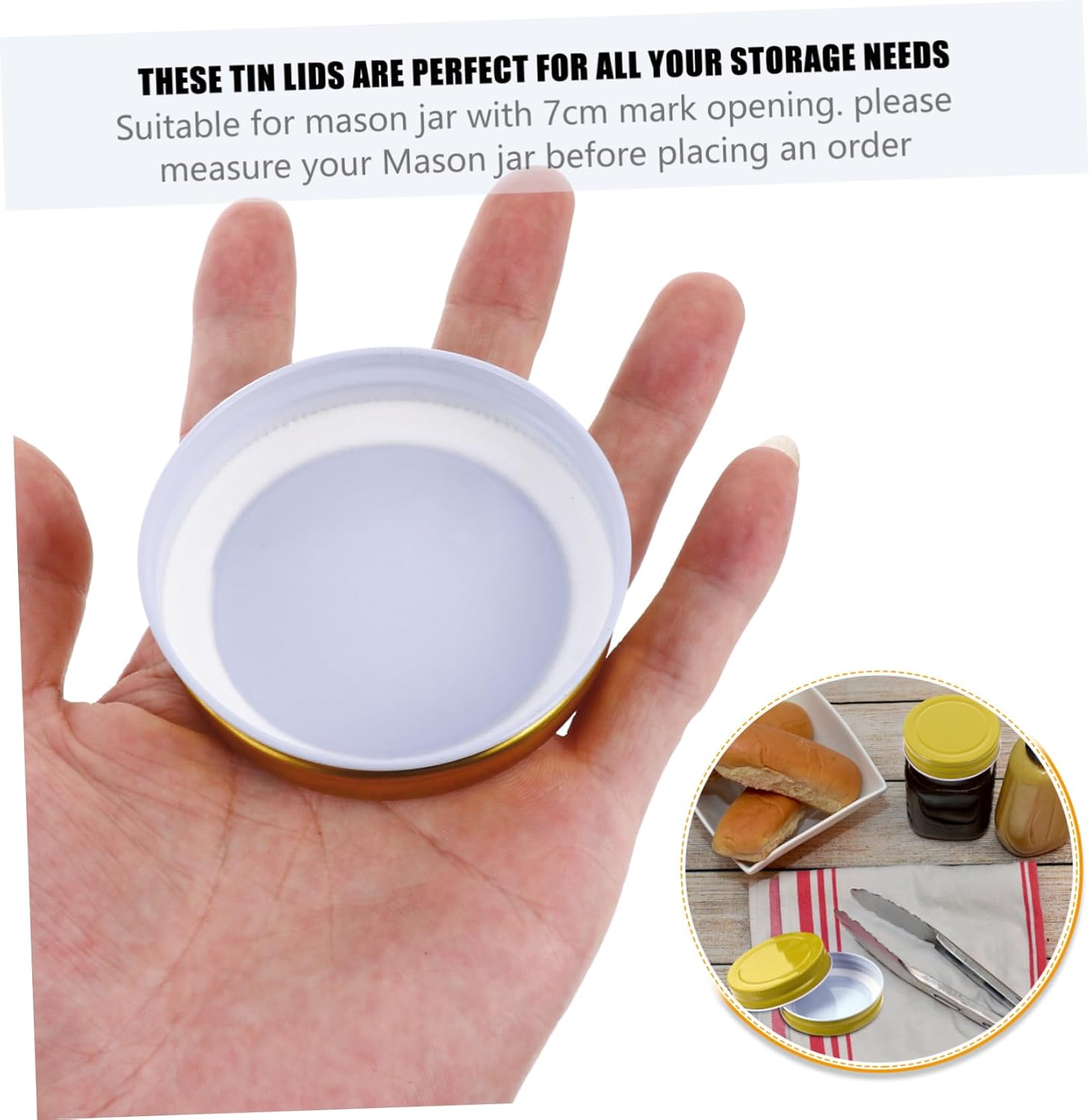 PRETYZOOM 12pcs Mason Jar Lids Canning Lids Wide Mouth