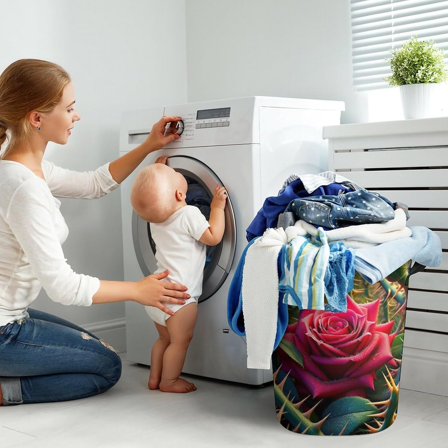 Rose Among Thorns Multi-Functional Laundry Hamper