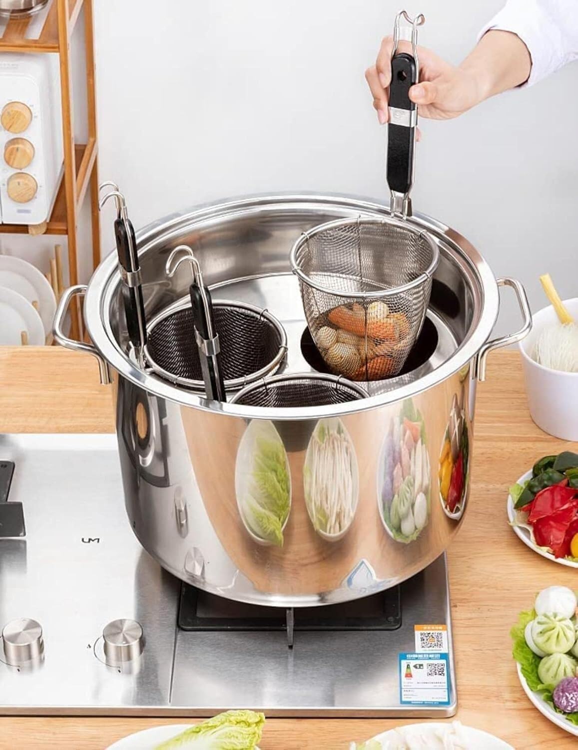 Versatile Pasta Cooker Set with Strainer Basket