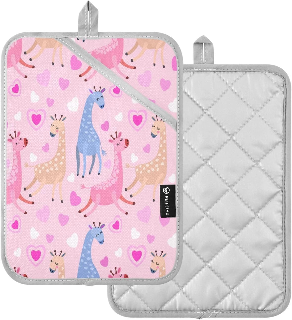 Cute Giraffe Pot Holder Set