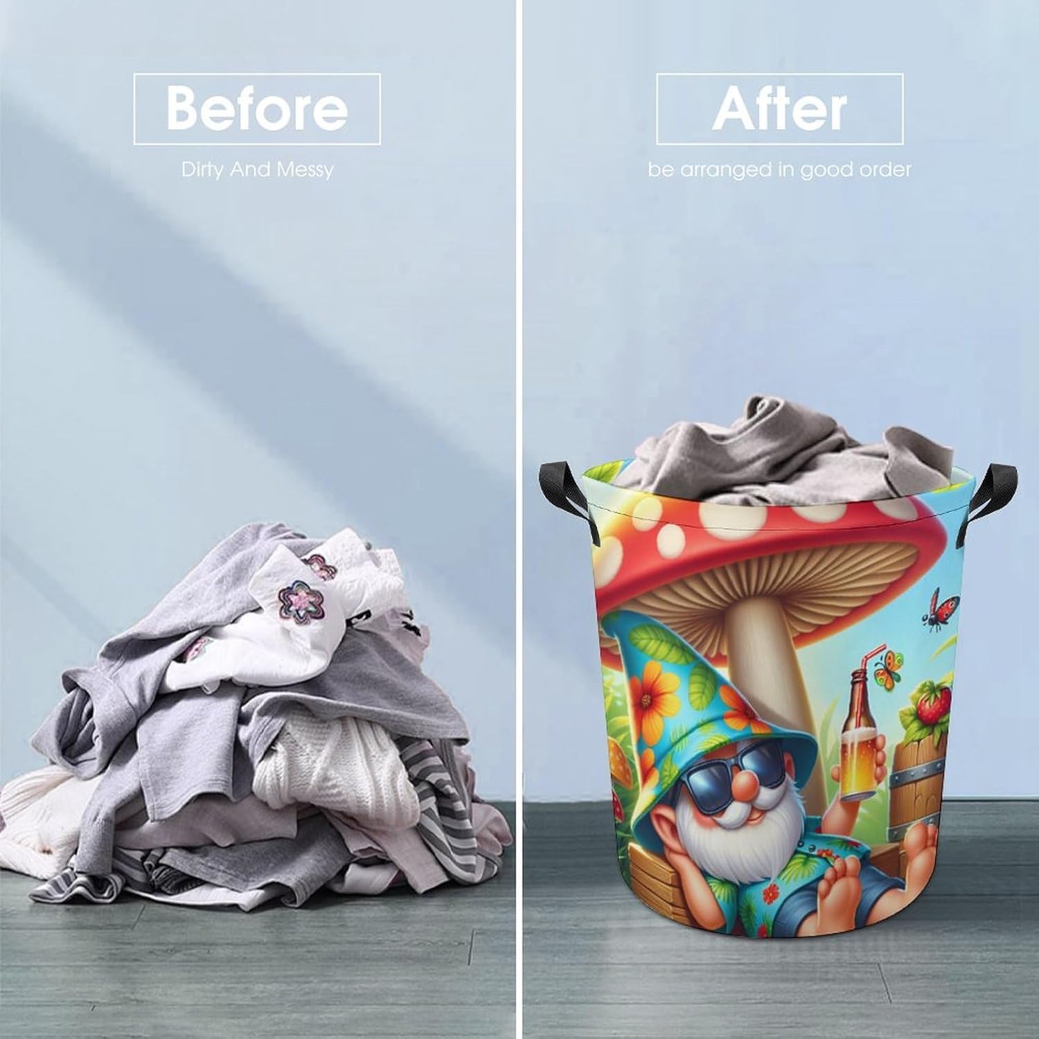 Meiko Cartoon Gnome Laundry Basket laundry hamper