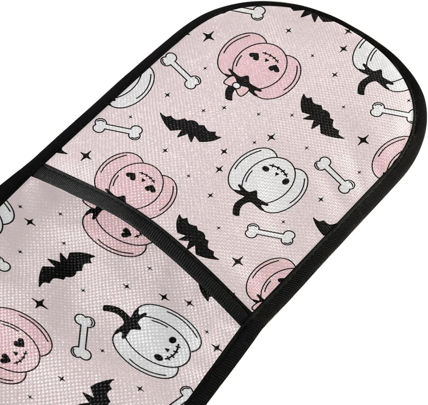 Suziyo Double Oven Mitts Pink Halloween Pumpkins Bats