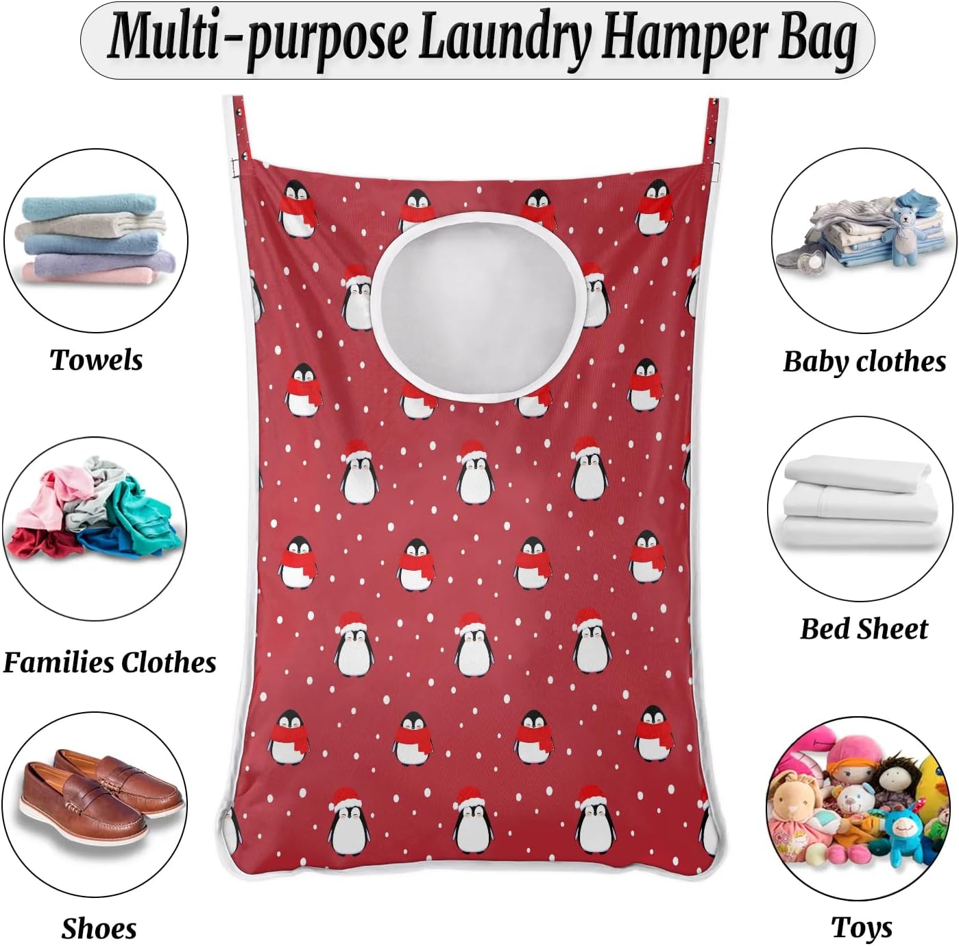Hanging Penguin Laundry Hamper