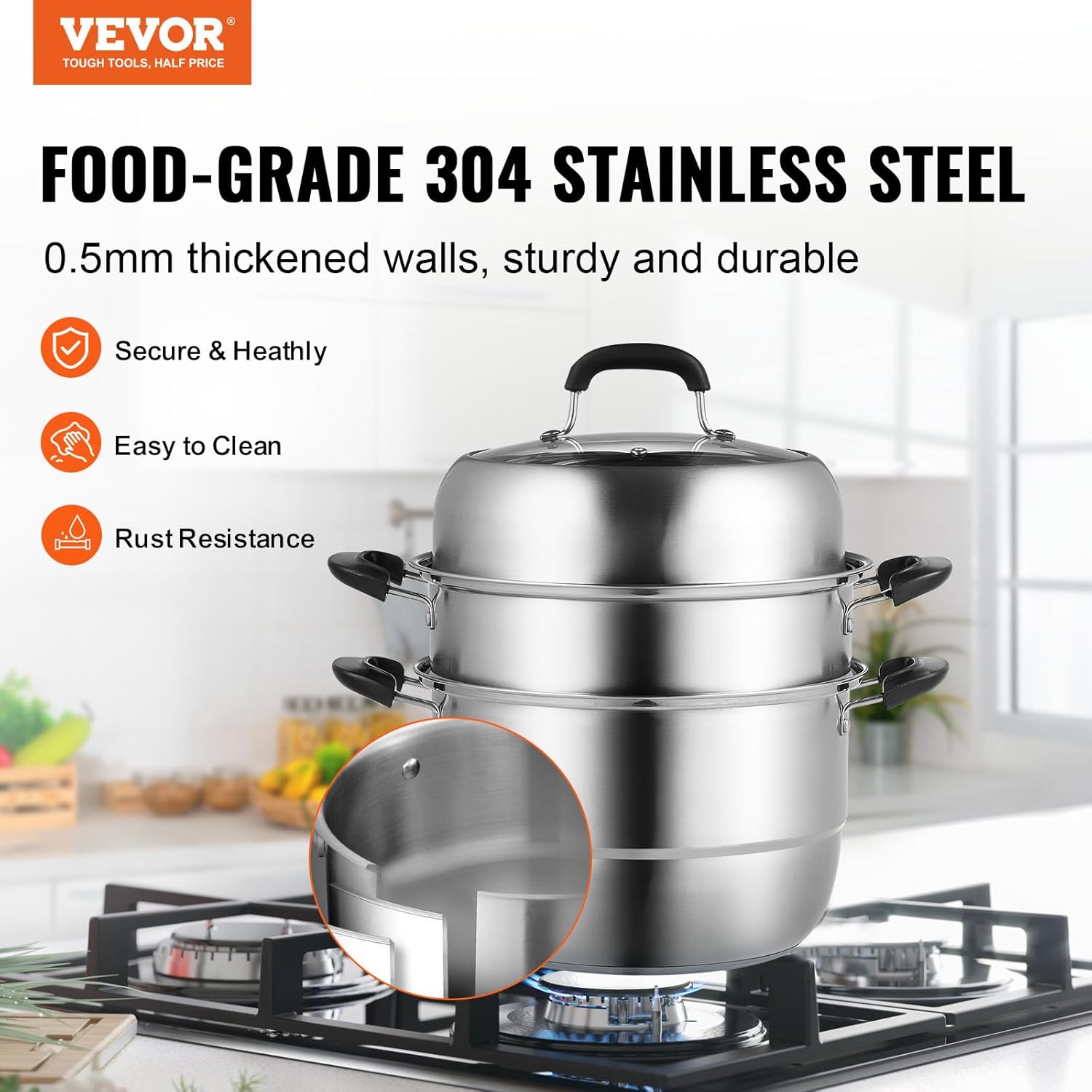 3-Tier STEamer Pot Set for Cooking