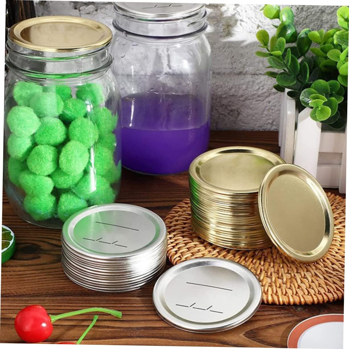 30 Mason Jar Lids Set Elegant Canning Covers for Your Mason Jars