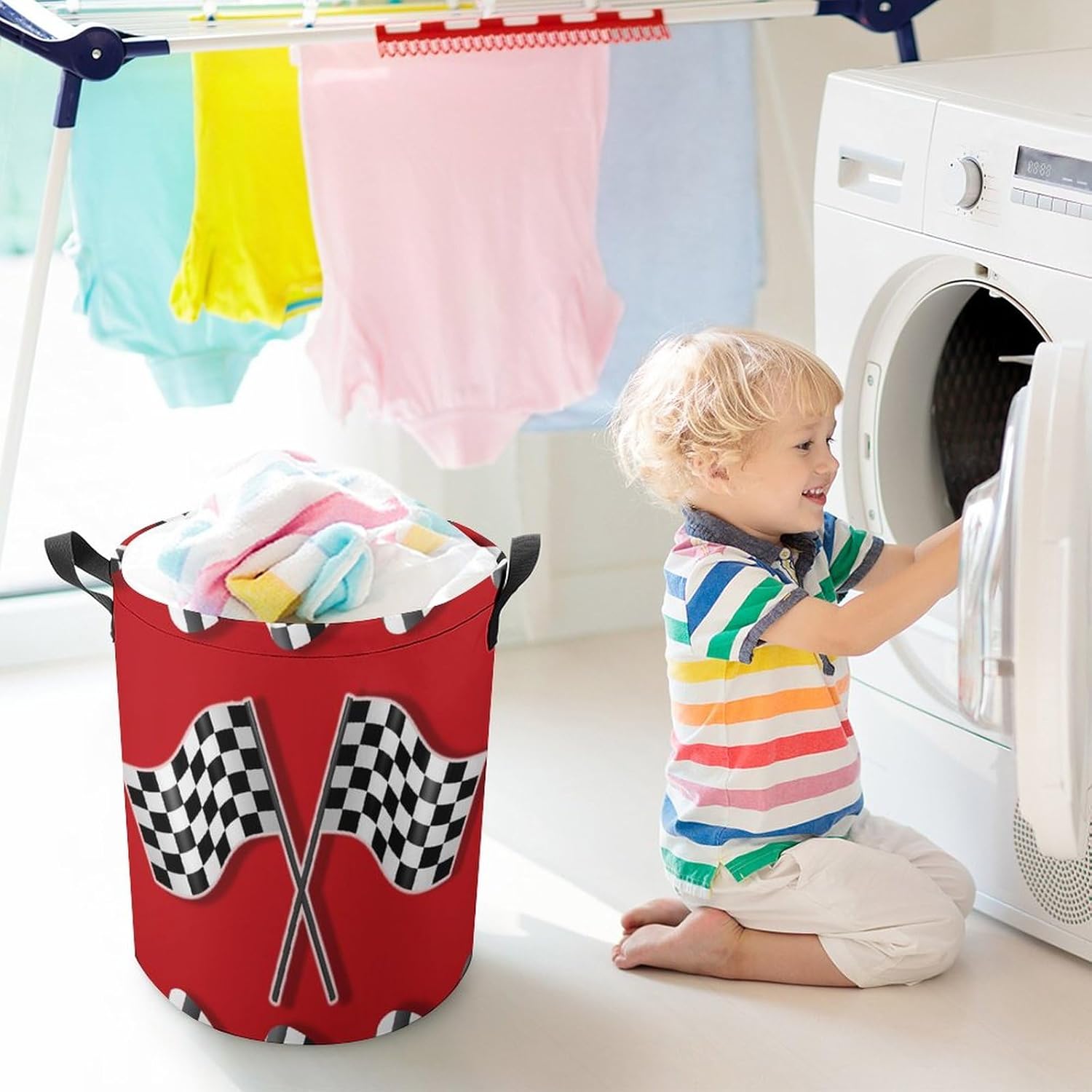 Race Car Racing Foldable Laundry Basket