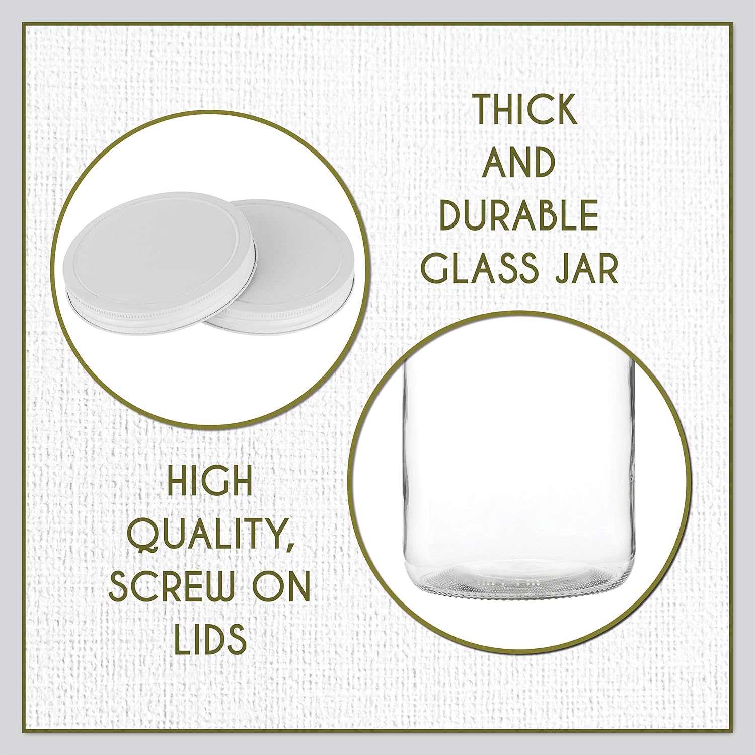 Sturdy Glass Jar with Lid for Fermenting Canning and Preservation - 1 Gallon