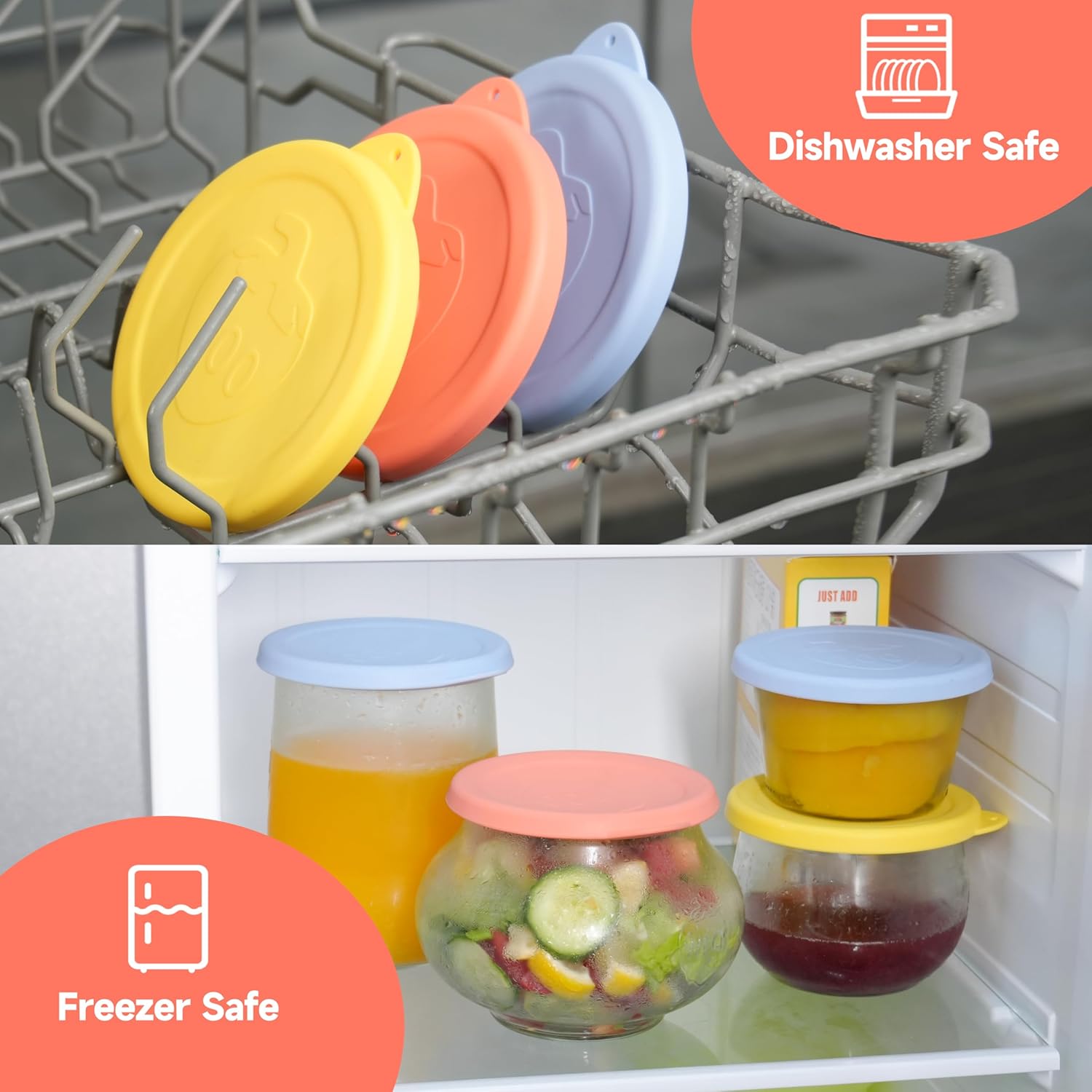 2 Pk 100mm Silicone Lids for Weck Jars