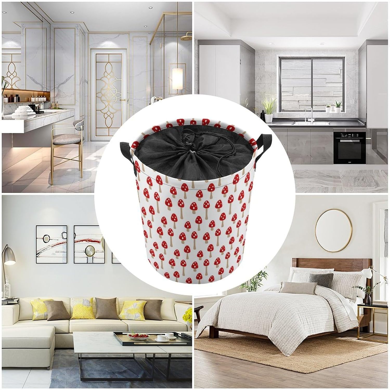 Collapsible Laundry Hamper - Durable Dustproof Space-Saving Storage
