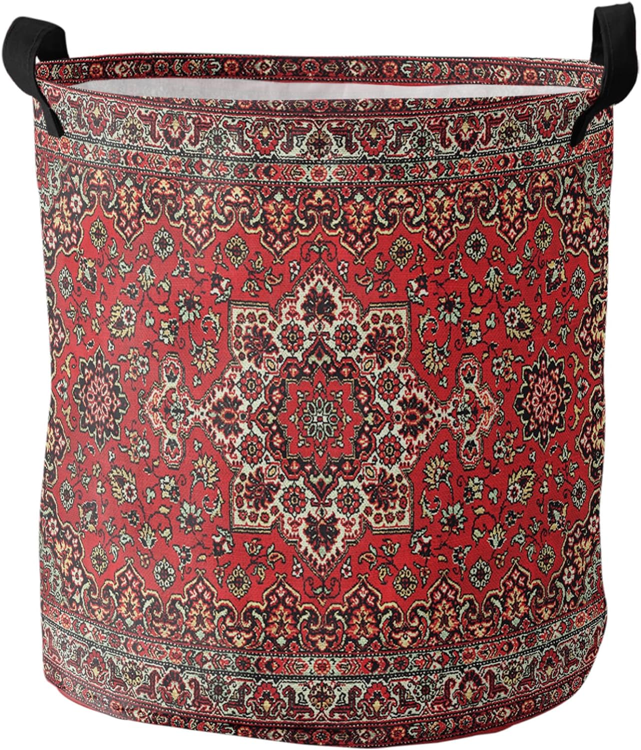 Abstract Red Collapsible Laundry Basket