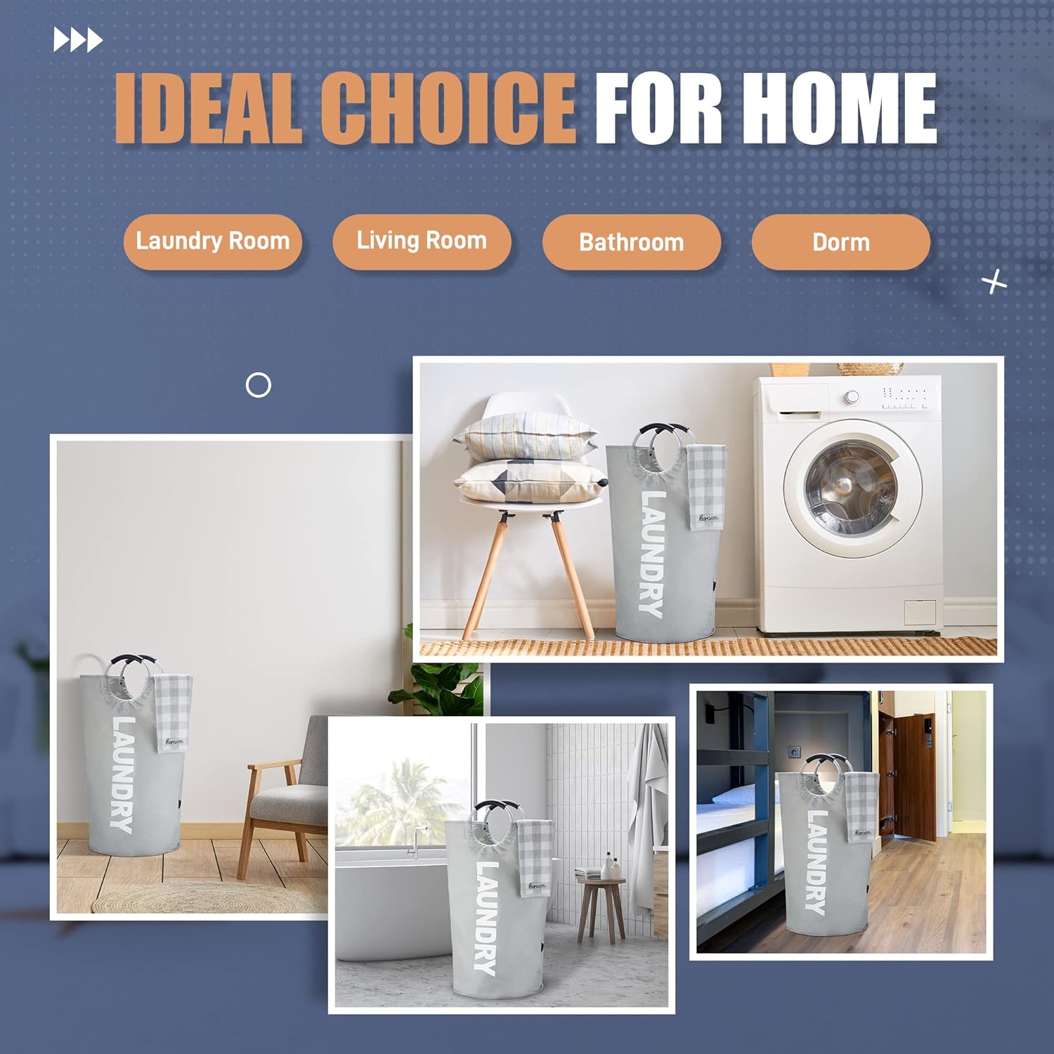 Caroeas XX-Large 115L Laundry Basket - 7 Colors