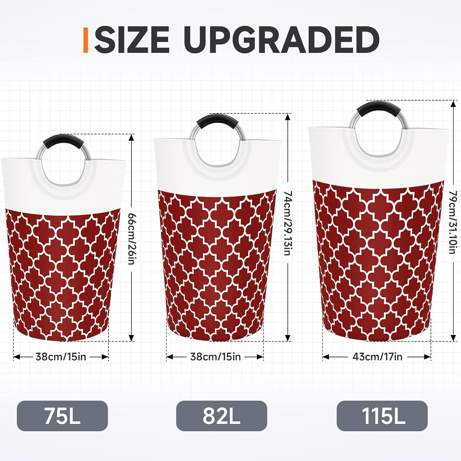 Fabspace Large Capacity Laundry Basket with Handles and Waterproof Design