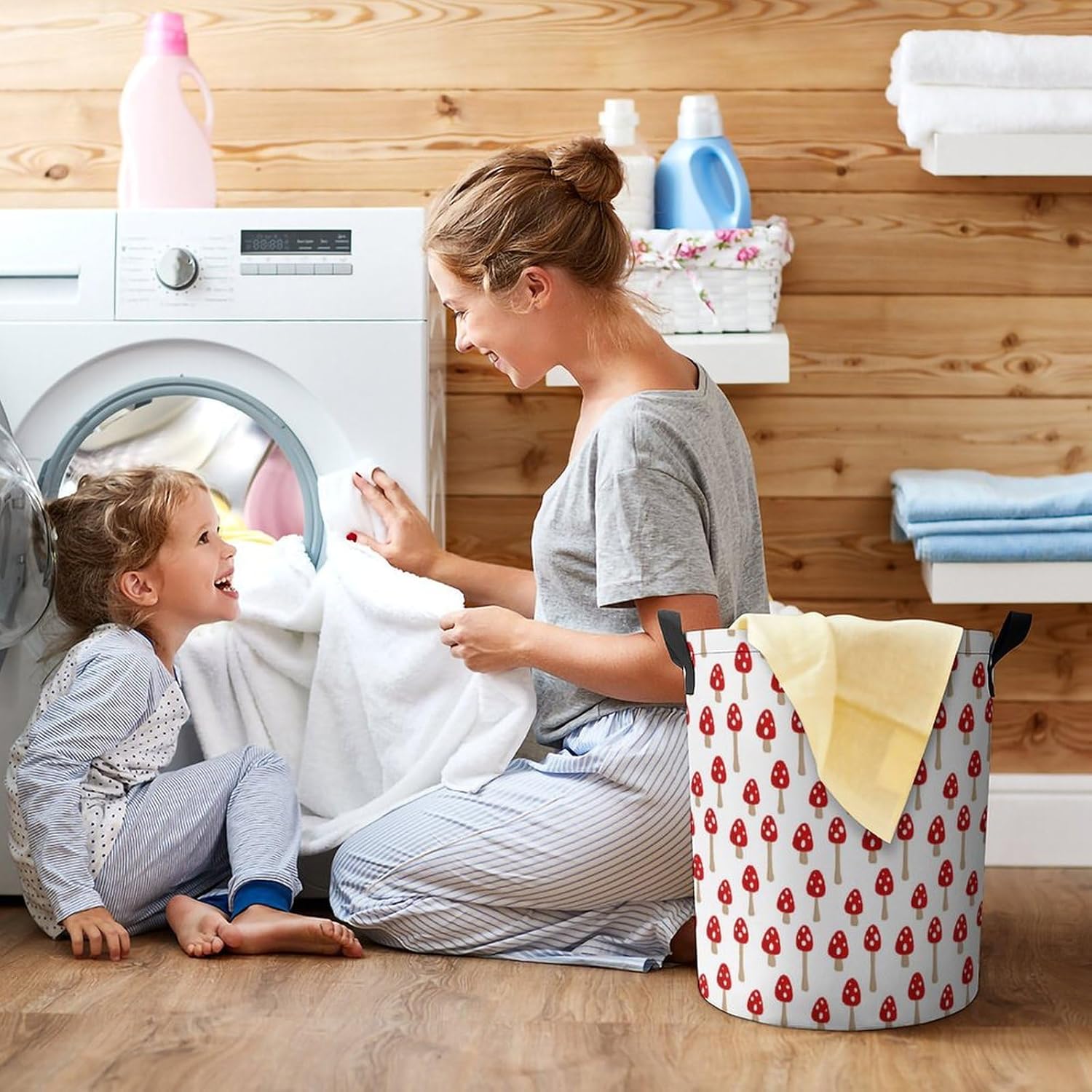 Collapsible Laundry Hamper - Durable Dustproof Space-Saving Storage