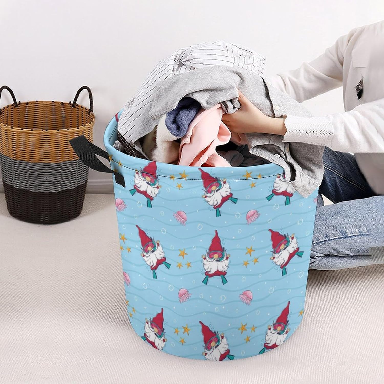 Cartoon Diving Laundry Basket
