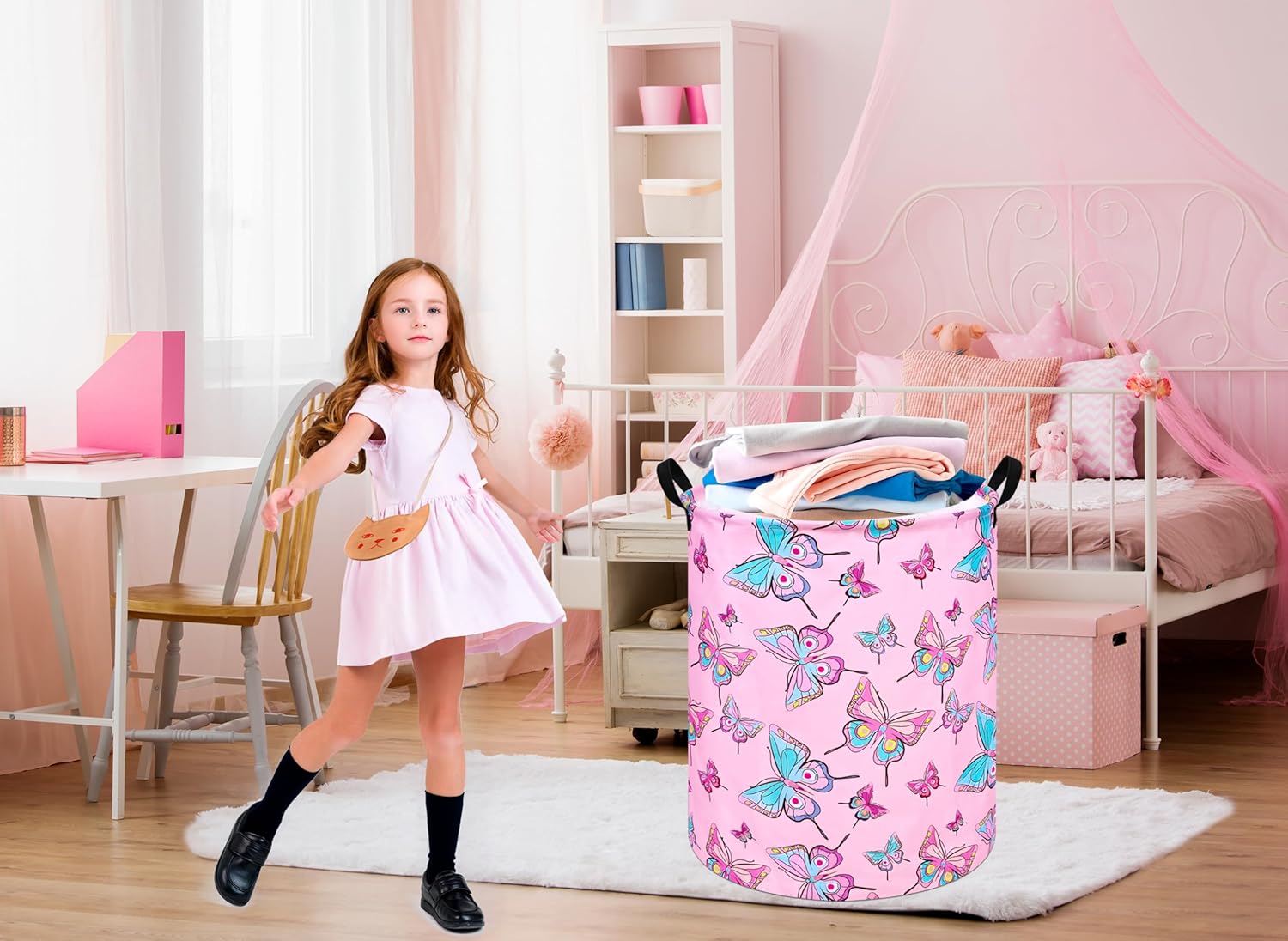 Unicorn Storage Bin for Kids Laundry More