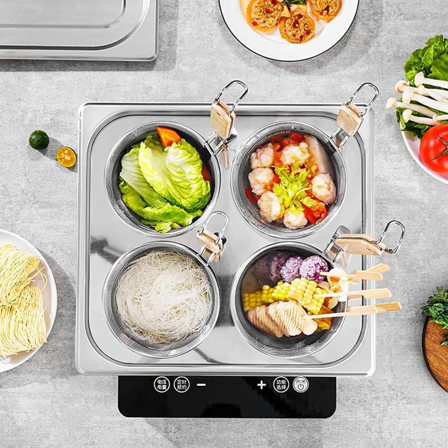 UNbit Multi-Purpose 4-Hole Stainless Steel Pasta Pot Set with Strainer Insert