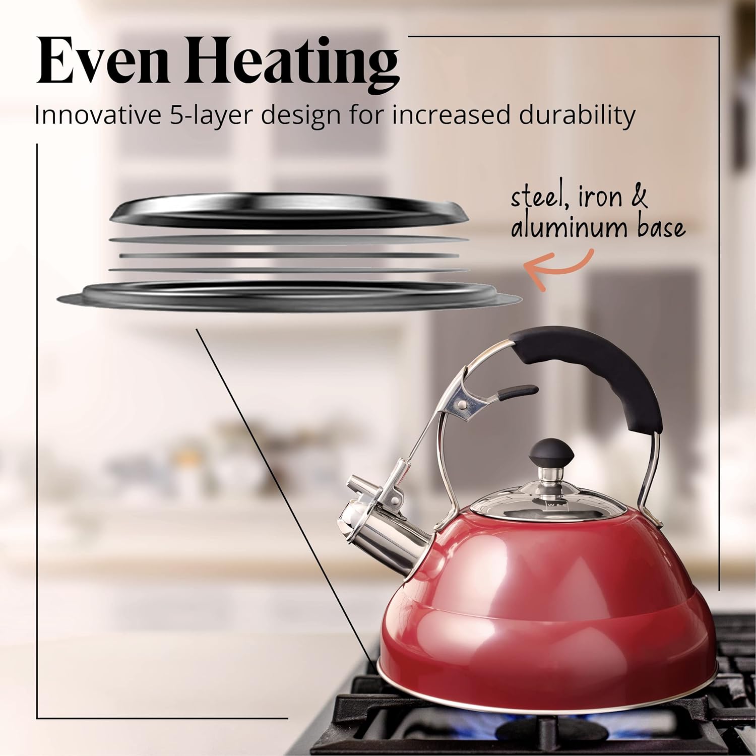 Willow Everett Whistling Tea Kettle - 275 Quart Stovetop