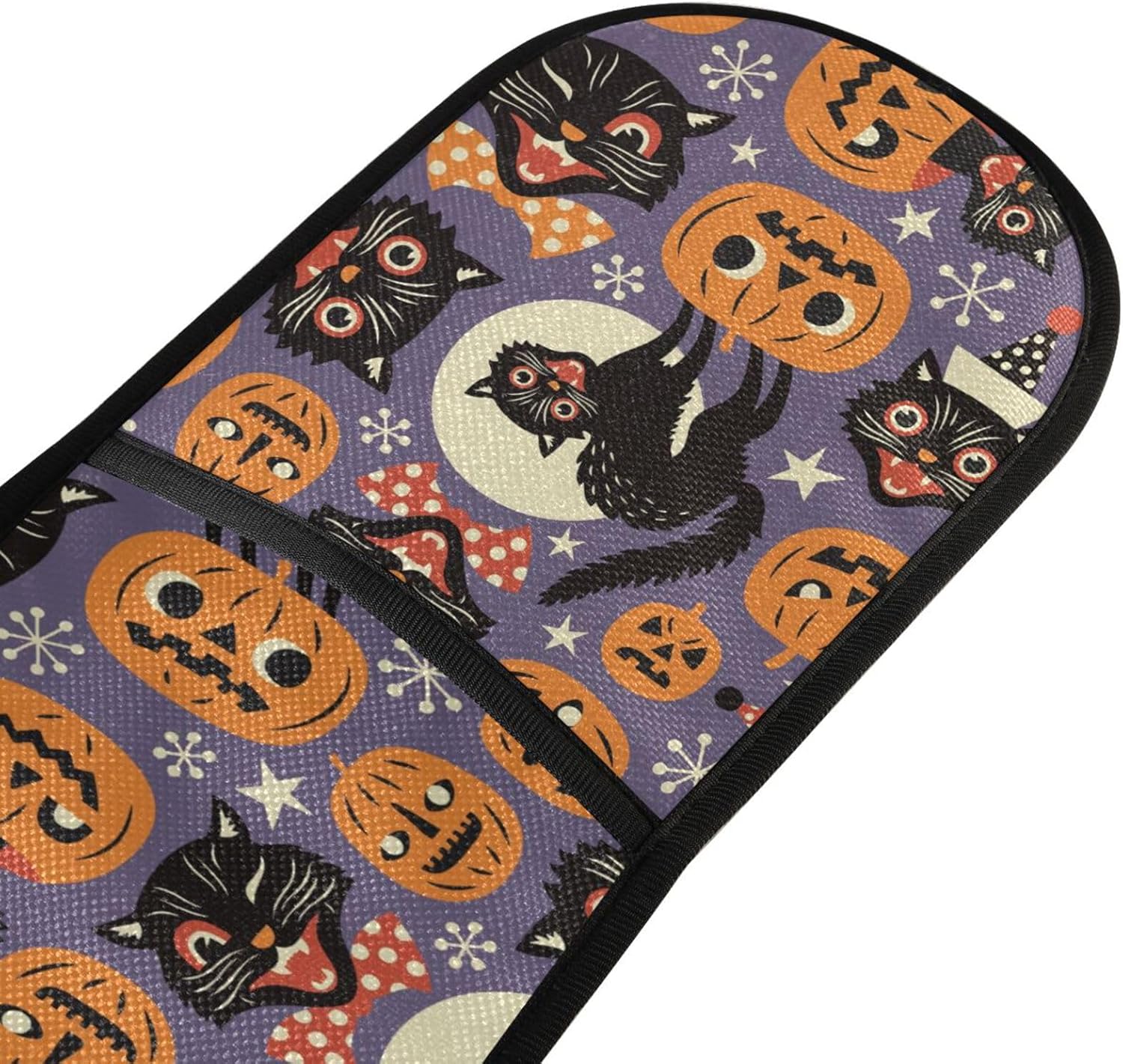 Susiyo Halloween Oven Mitts Spooky Cats pumpkin Heat Resistant Paddles Kitchen Glove 35x7in