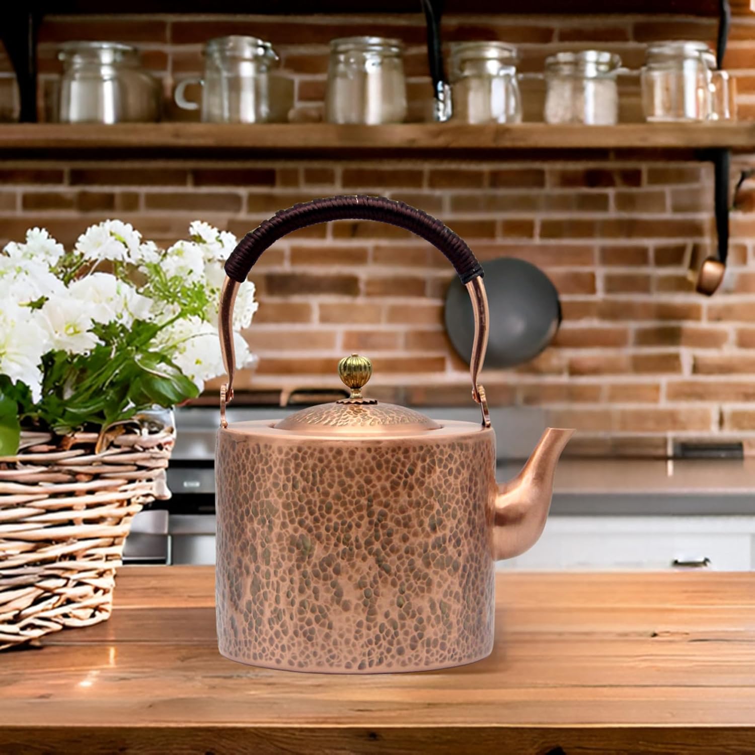 Sturdy Durable Copper Tea Pot