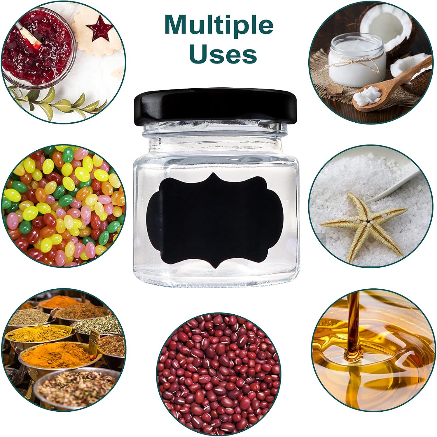 Elegant 15oz Mini Glass Jars for Honey Jam Crafts Gifts