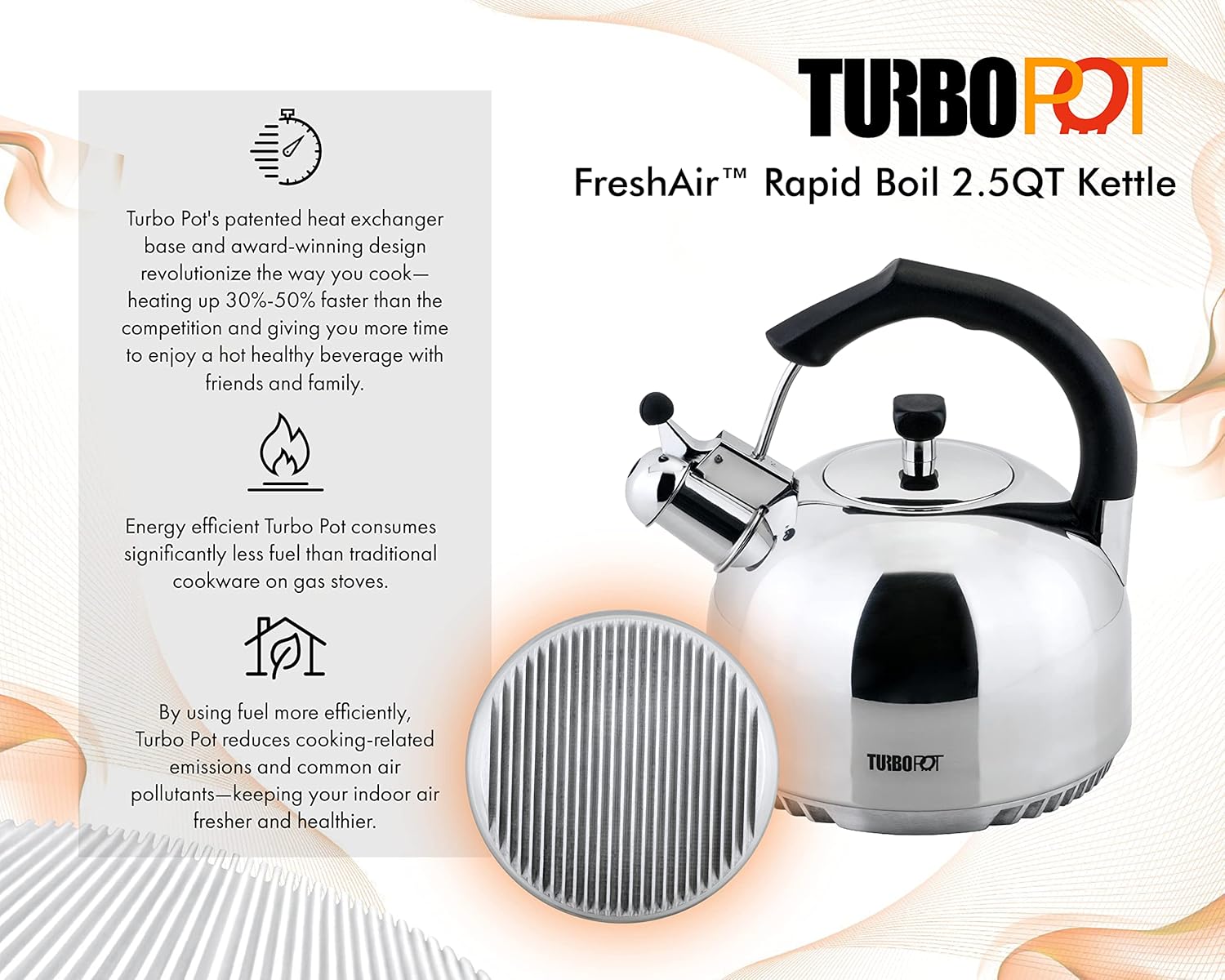 Turbo Pot FreshAir 25 qt Stainless Steel Tea Kettle