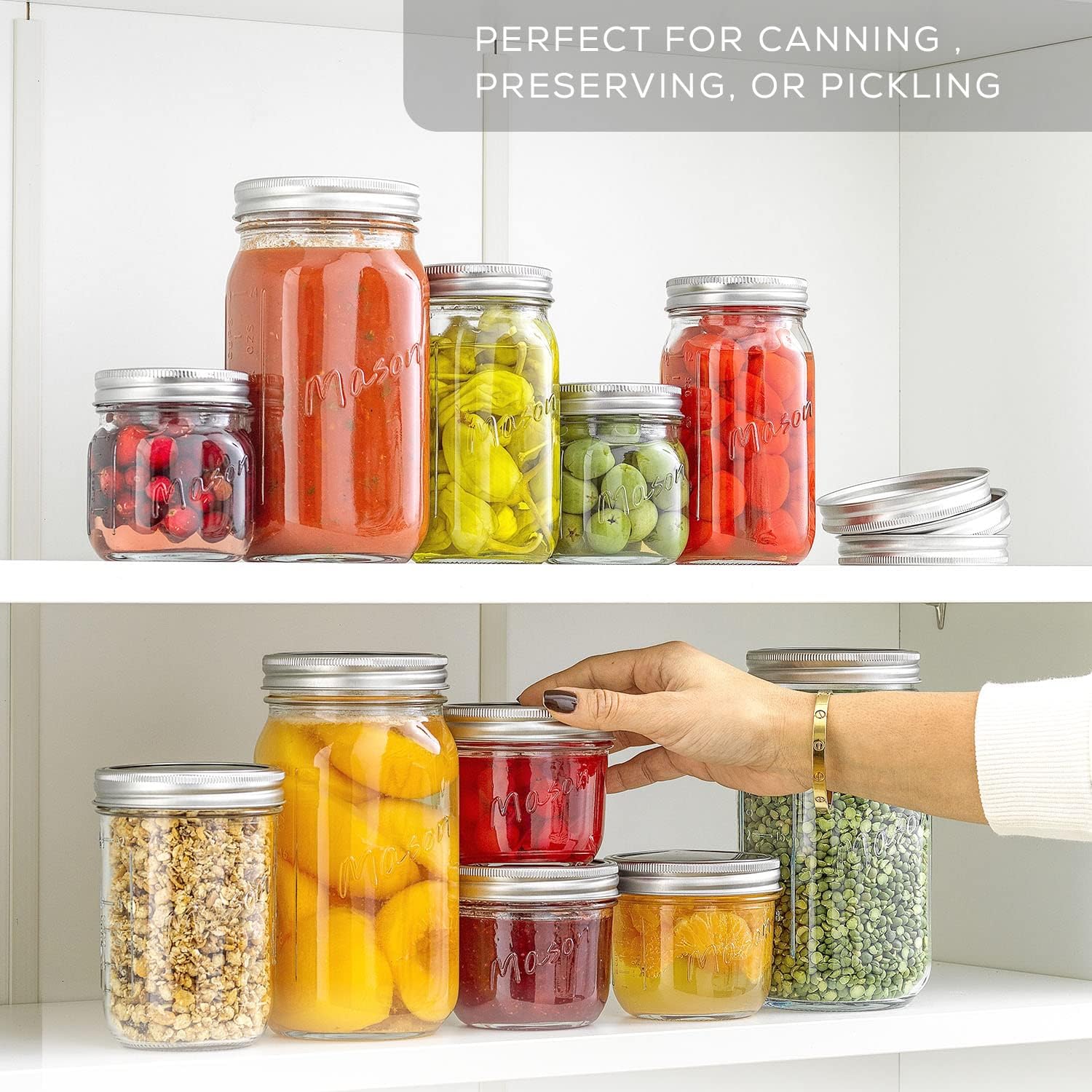 JoyJolt 16 oz Mason Jars 6-Pack
