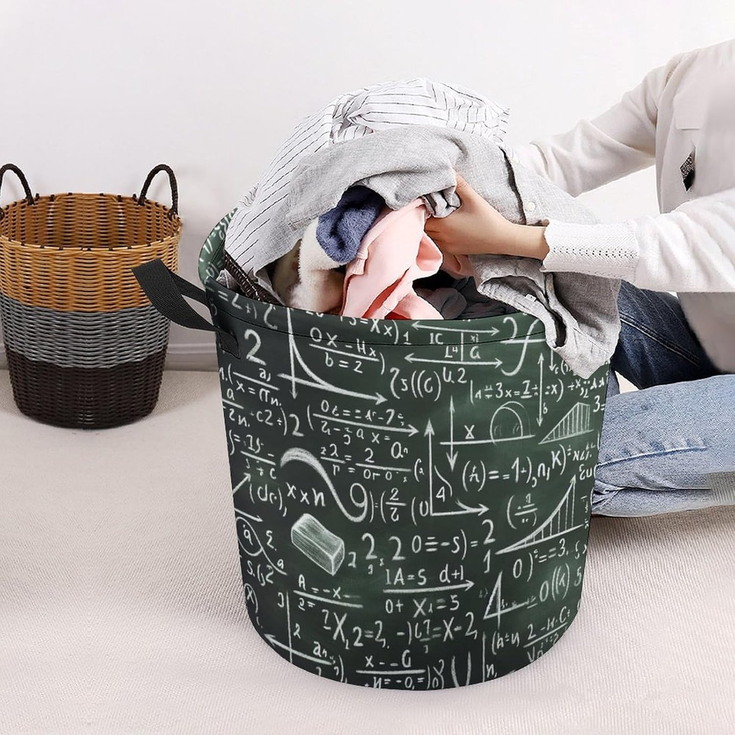 Maths Equation Vintage Laundry Baskets