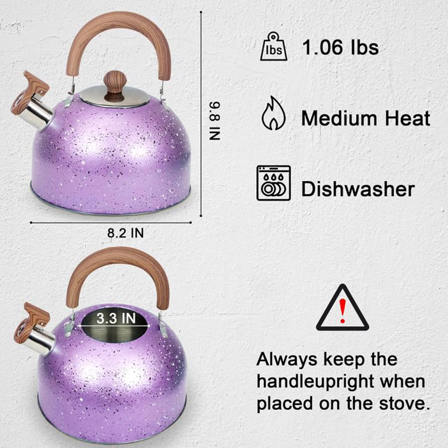 Sturdy Whistling Design Premium Stainless Steel Tea Kettle for Home Use